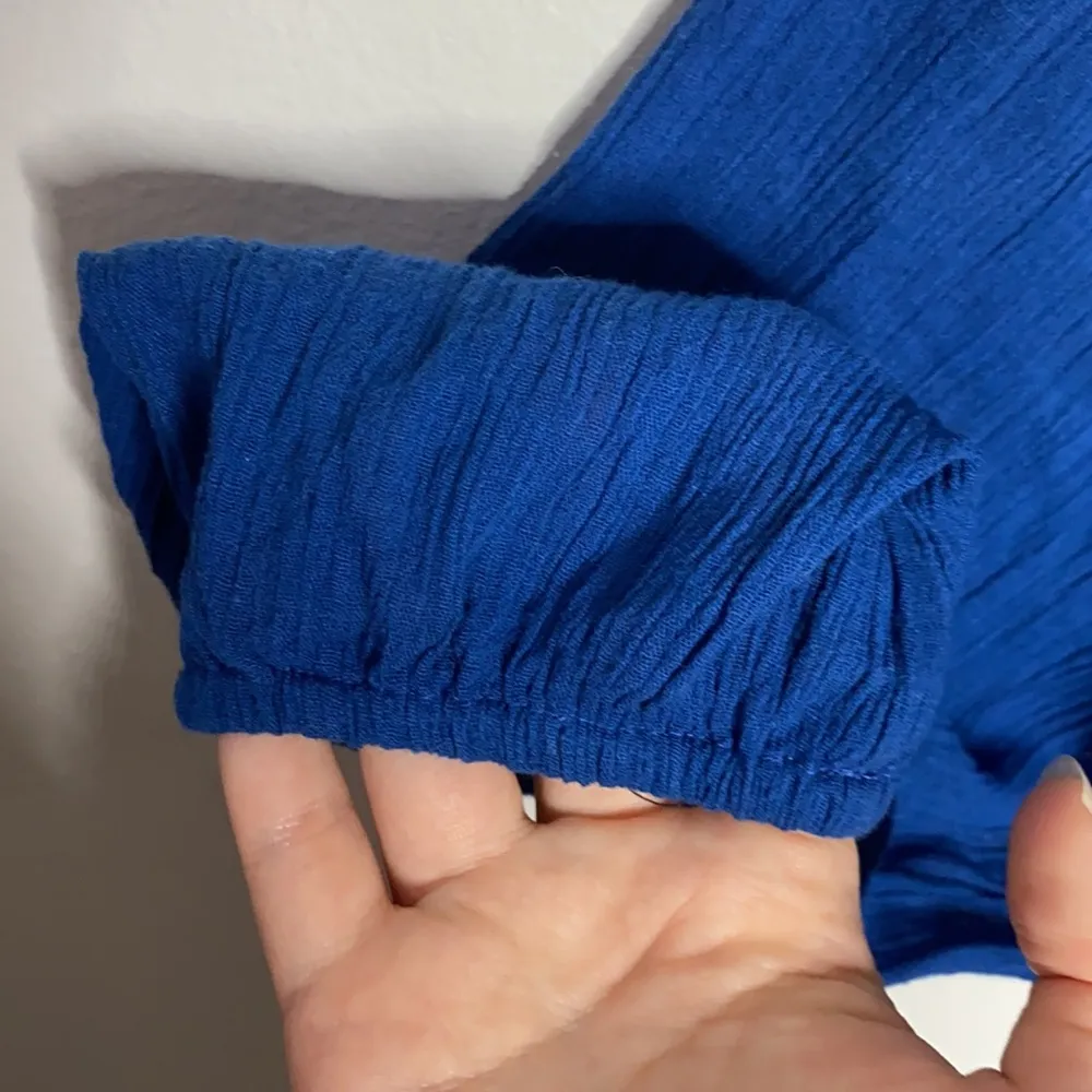 Great Northwest Indigo embroidered peasant blouse size S - Image 8