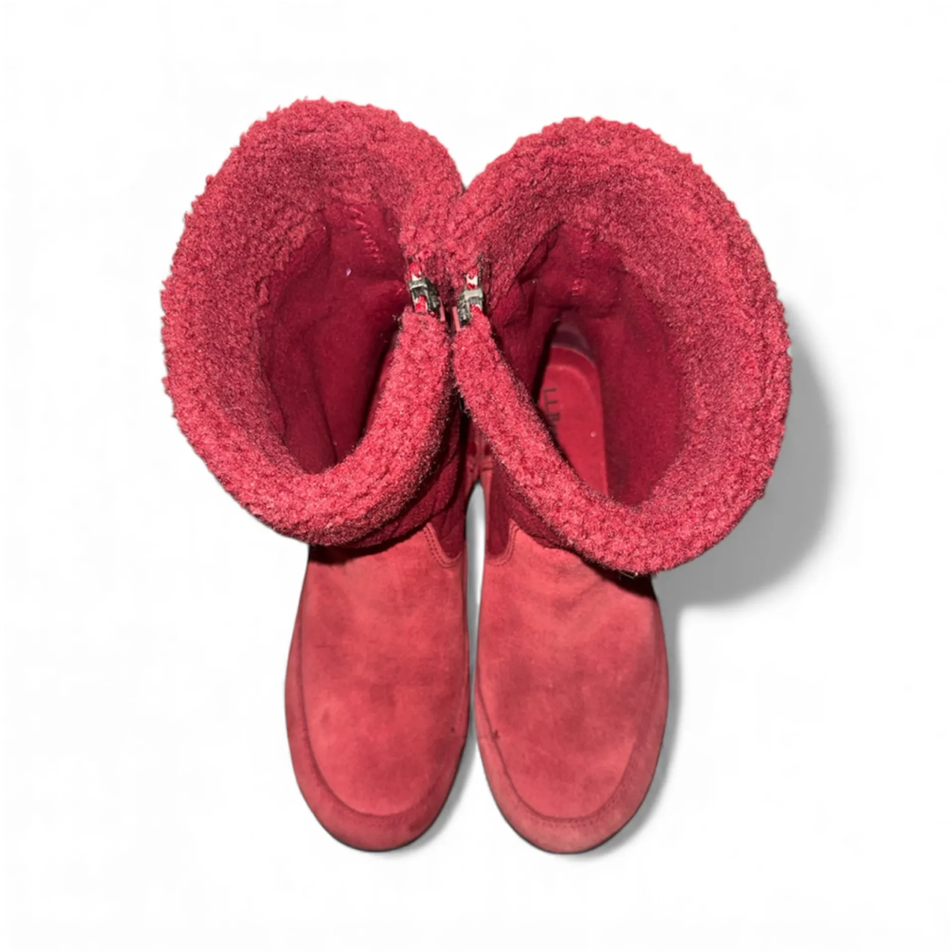 L.L. Bean Red Suede Fleece Pull - Image 5
