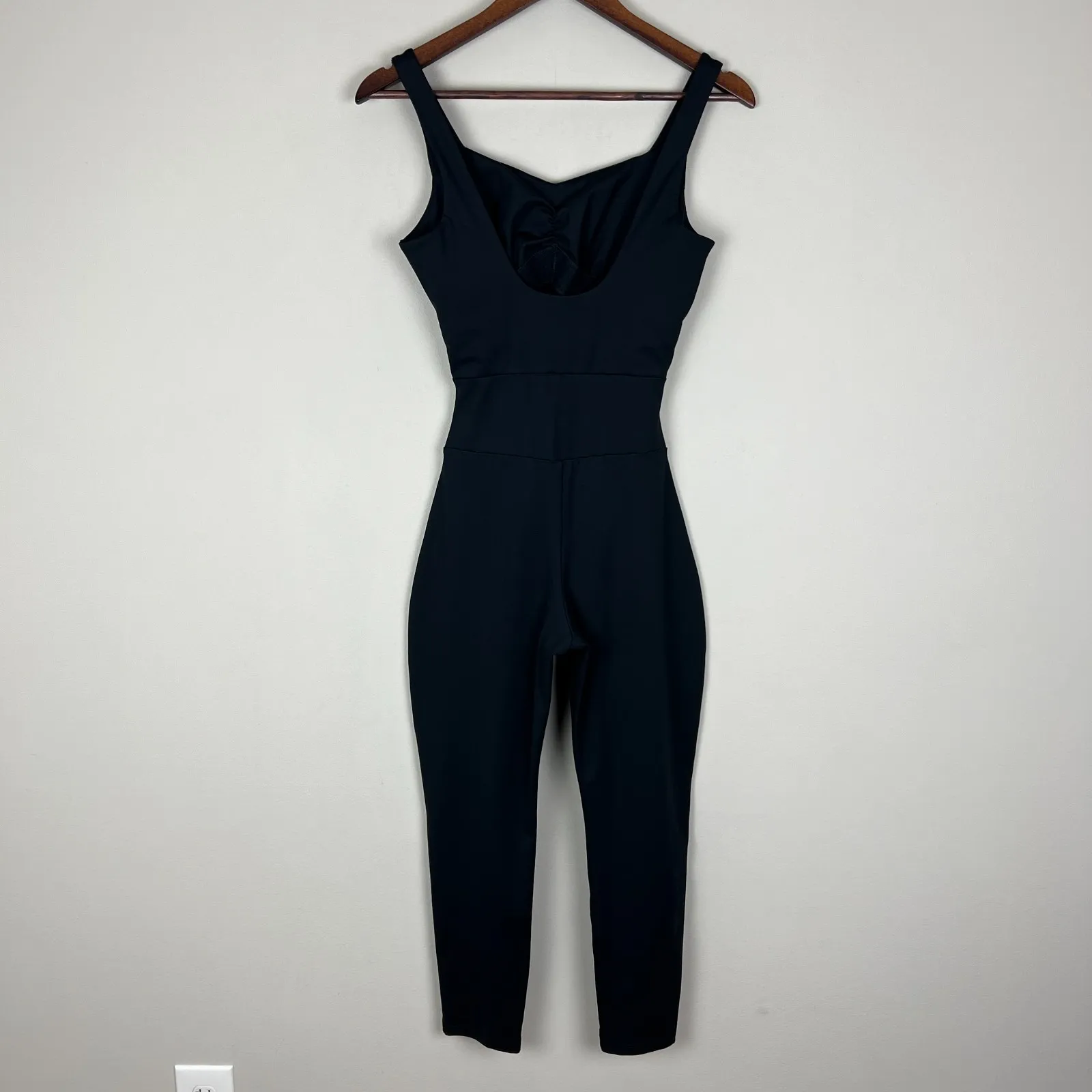 Girlfriend Collective Unitard Jumpsuit Women Large Black Cutout Twist Front Yoga - Image 4