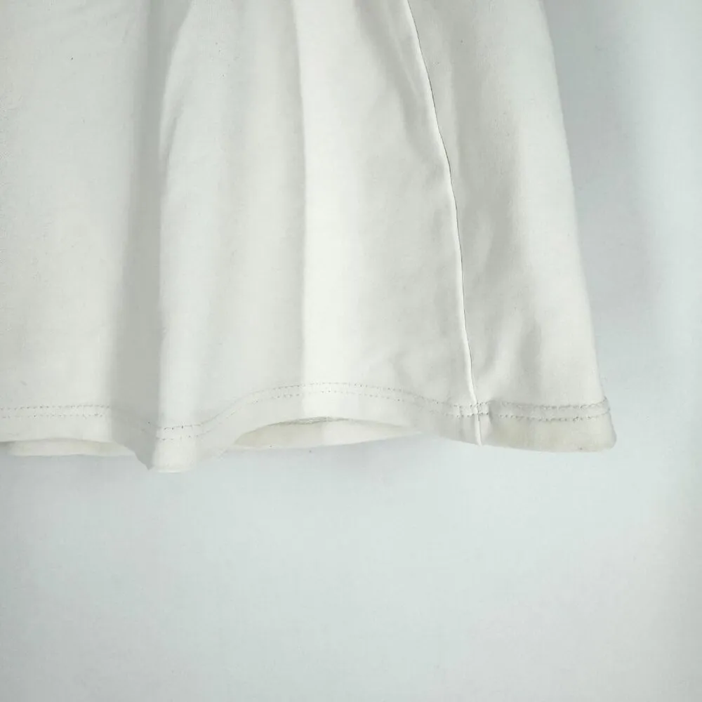 L'Oeuf Poché Baseline Tennis Skort White with Navy Sports Stripes Size Small - Image 2