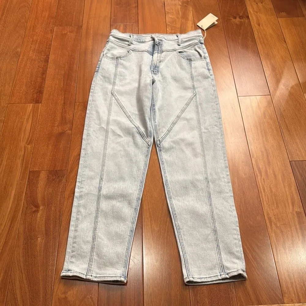 NWT MOTHER Women's High Waisted Pointy Study Nerdy Scatch Jeans size 30 White - Image 7