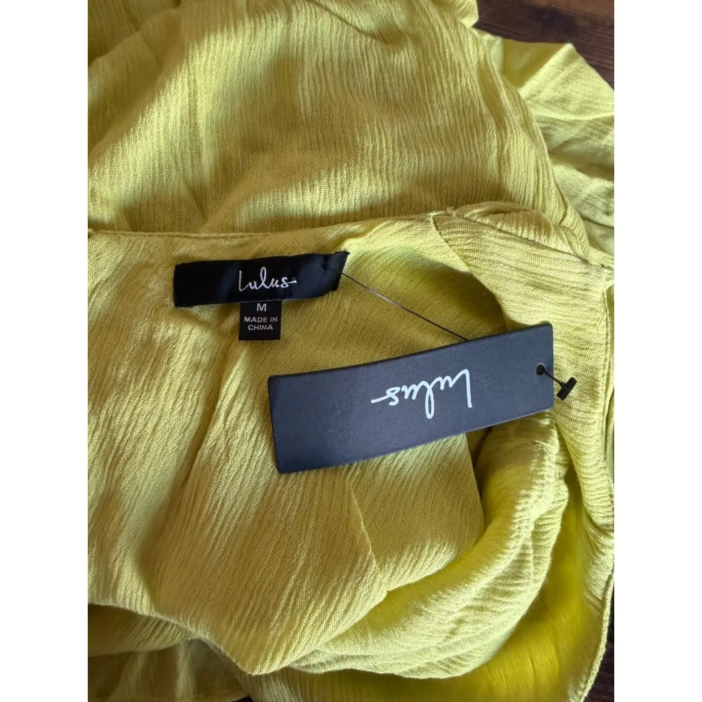 NWT Lulu's Yellow Ruffle Dress - Image 5