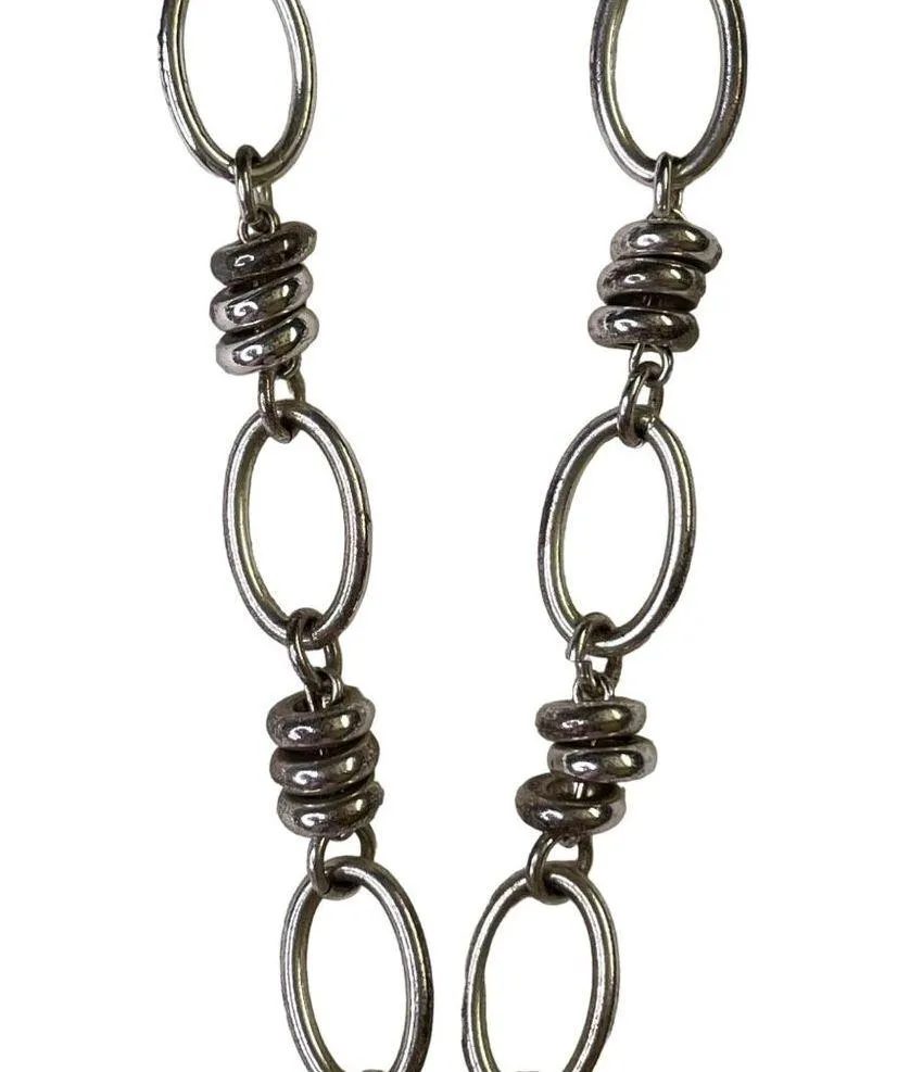 Womens Choker Chain Necklace Silver Tone Black Pendant Adjustable Length Fashio - Image 4