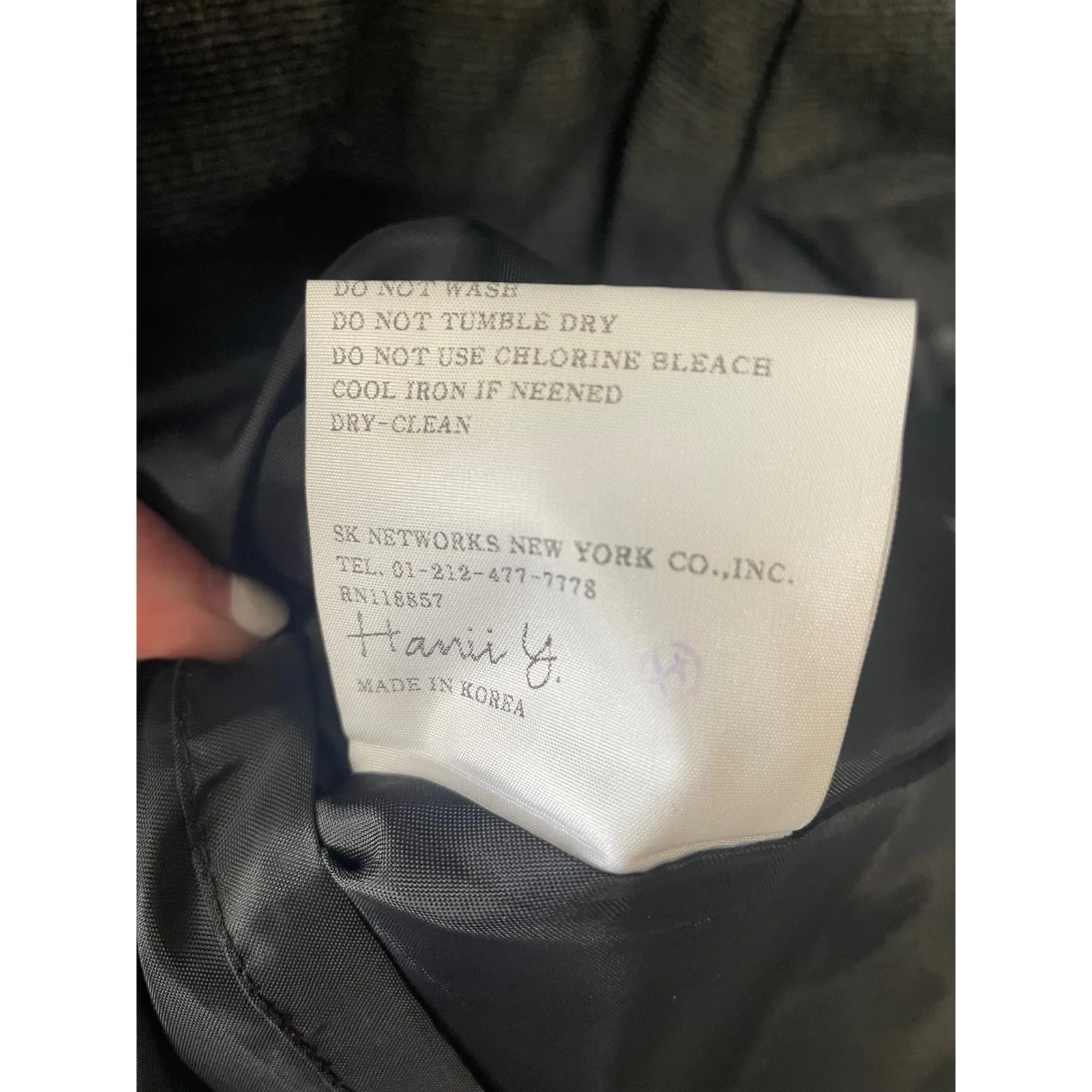 Hanii Y.‎ Gray Dress Puff Sleeve Beaded Belt Fitted Party Cocktail Career Size 38 - Image 11