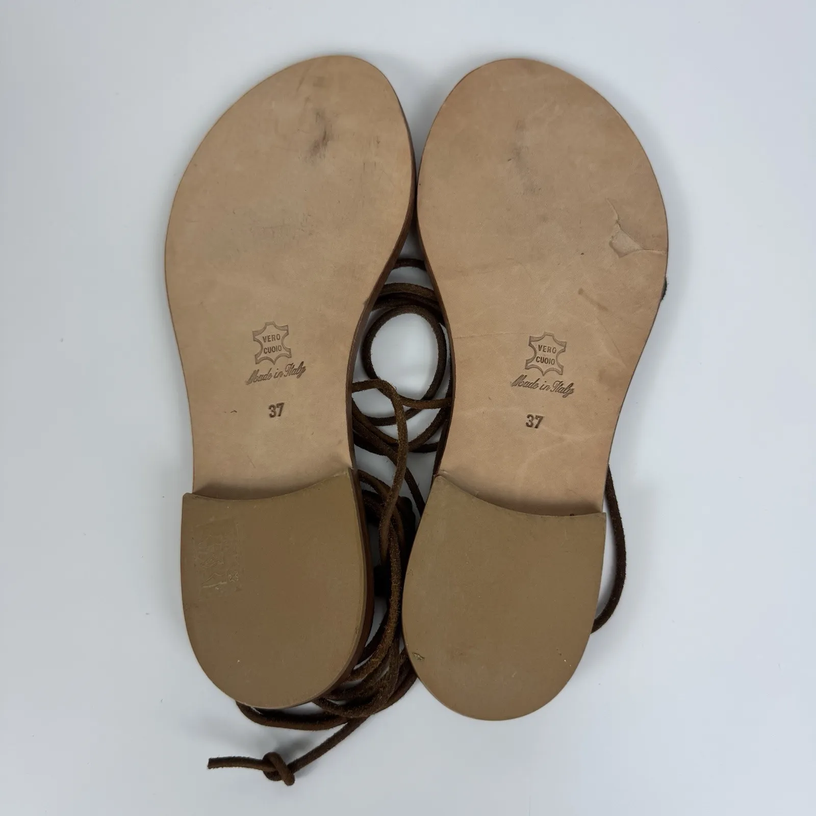 Cornetti Favignana Lace‎ Up Ankle Wrap Flip Flop Sandals Sz 37 US 6.5 - Image 8