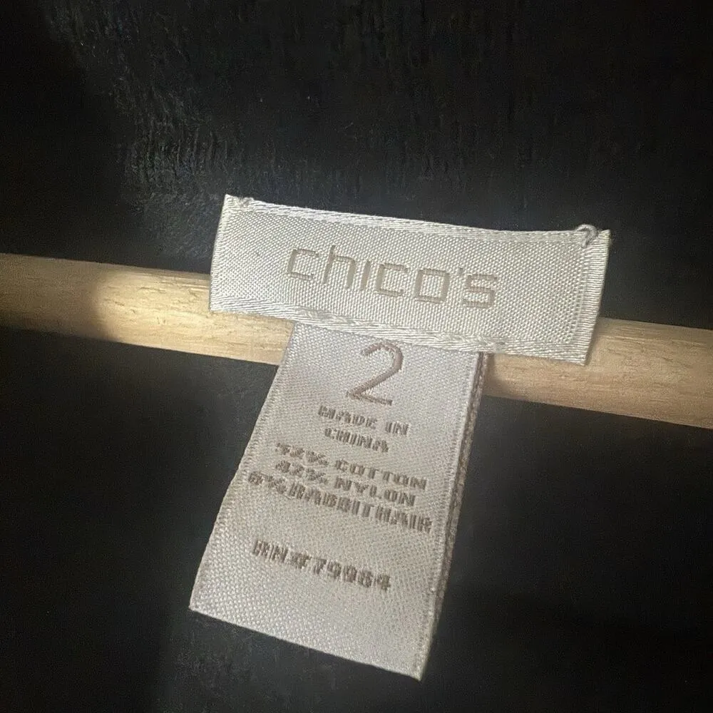 Chicos Cowl Neck Sweater Size L Angora Blend Soft Long Sleeve Office Academia - Image 3