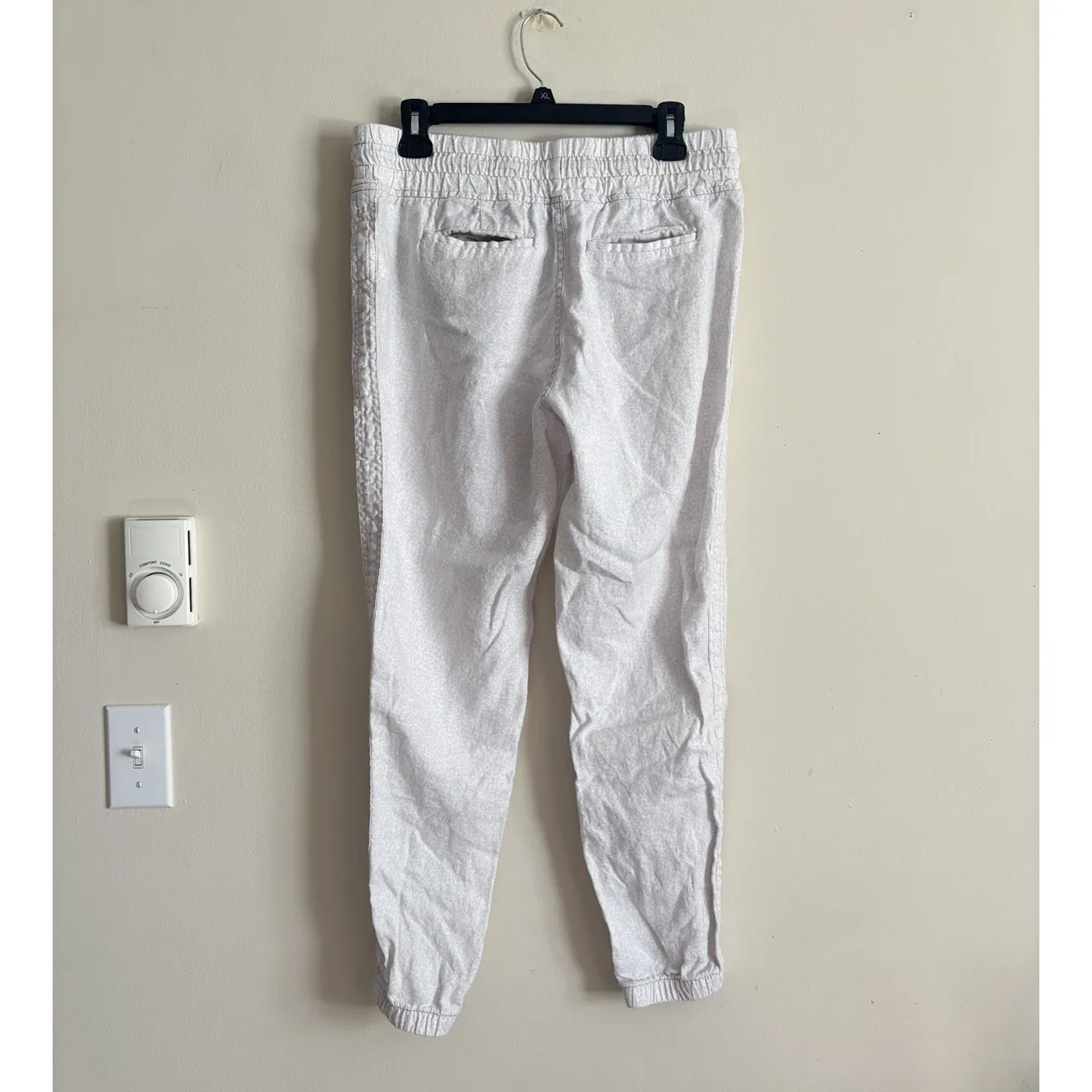 Athleta Cabo Linen Jogger Cheetah Print‎ Womens 10 Medium Pull On Drawstring - Image 5