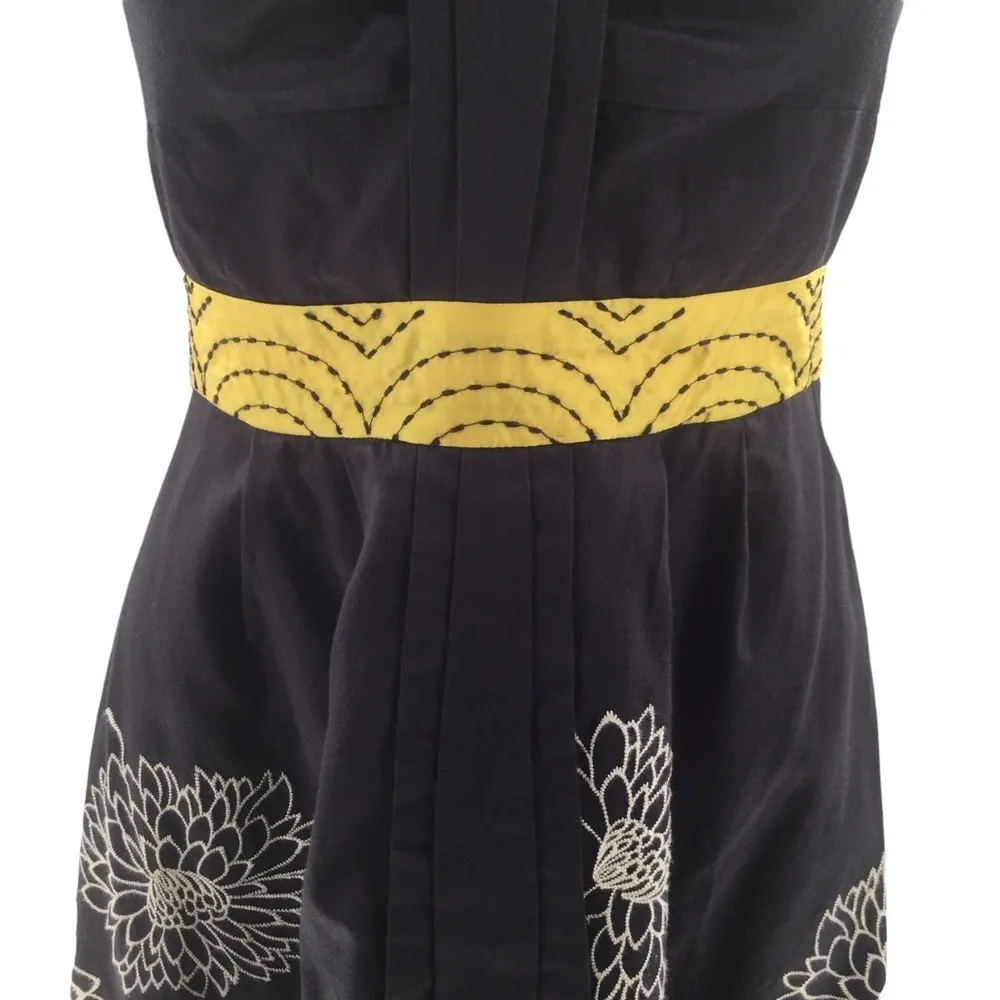 Anthropologie Floreat Floral Embroidered Strapless Dress - Image 3