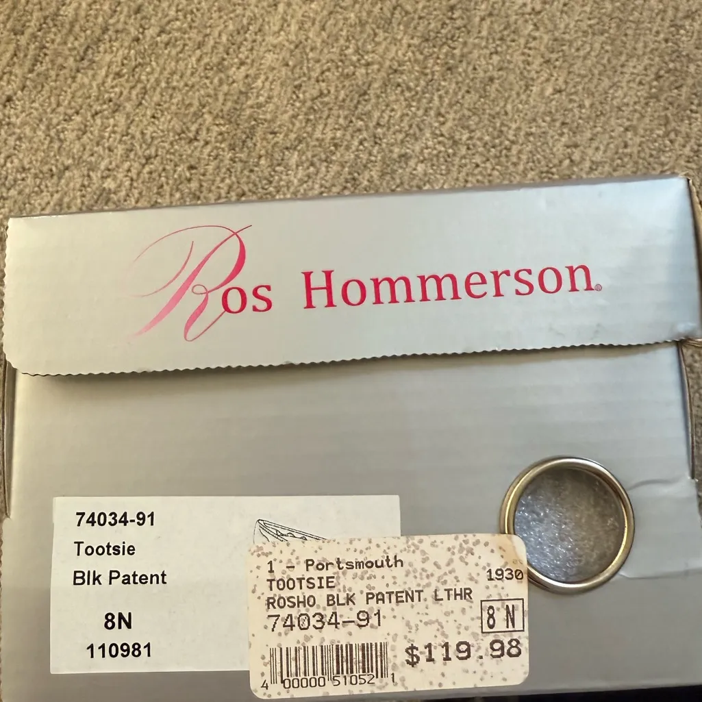 Ros Hommerson Toostie Glossy Black Shoes Womens Size 8N - Image 11