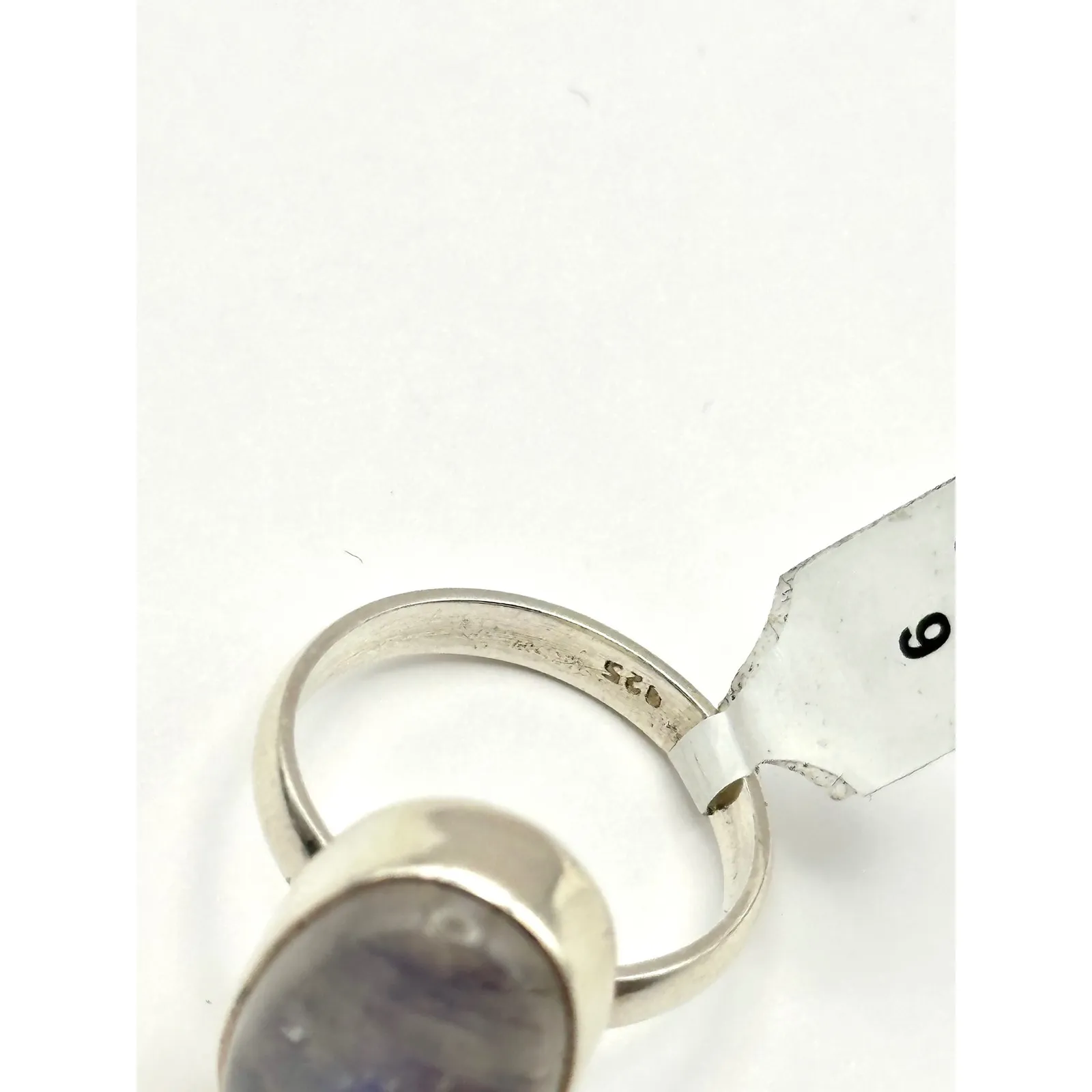 Purple Moonstone Sterling Silver Handmade Ring Size 9 - Image 8
