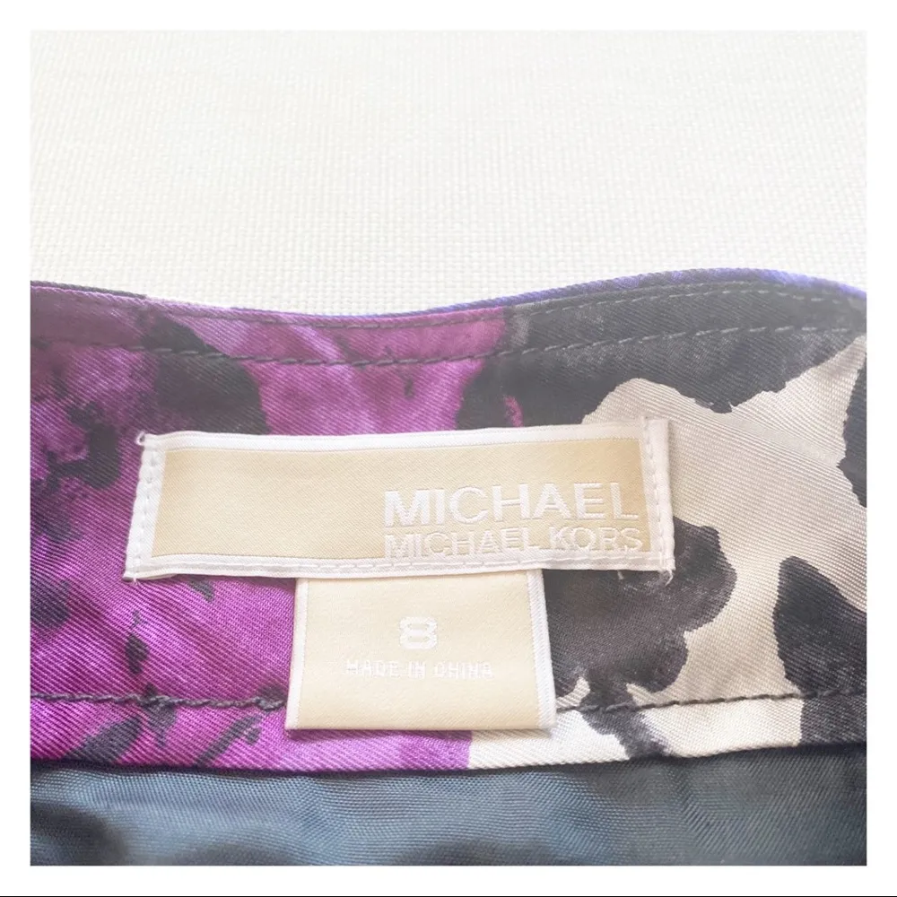 Michael Michael Kors Silk Floral Skirt - Image 8