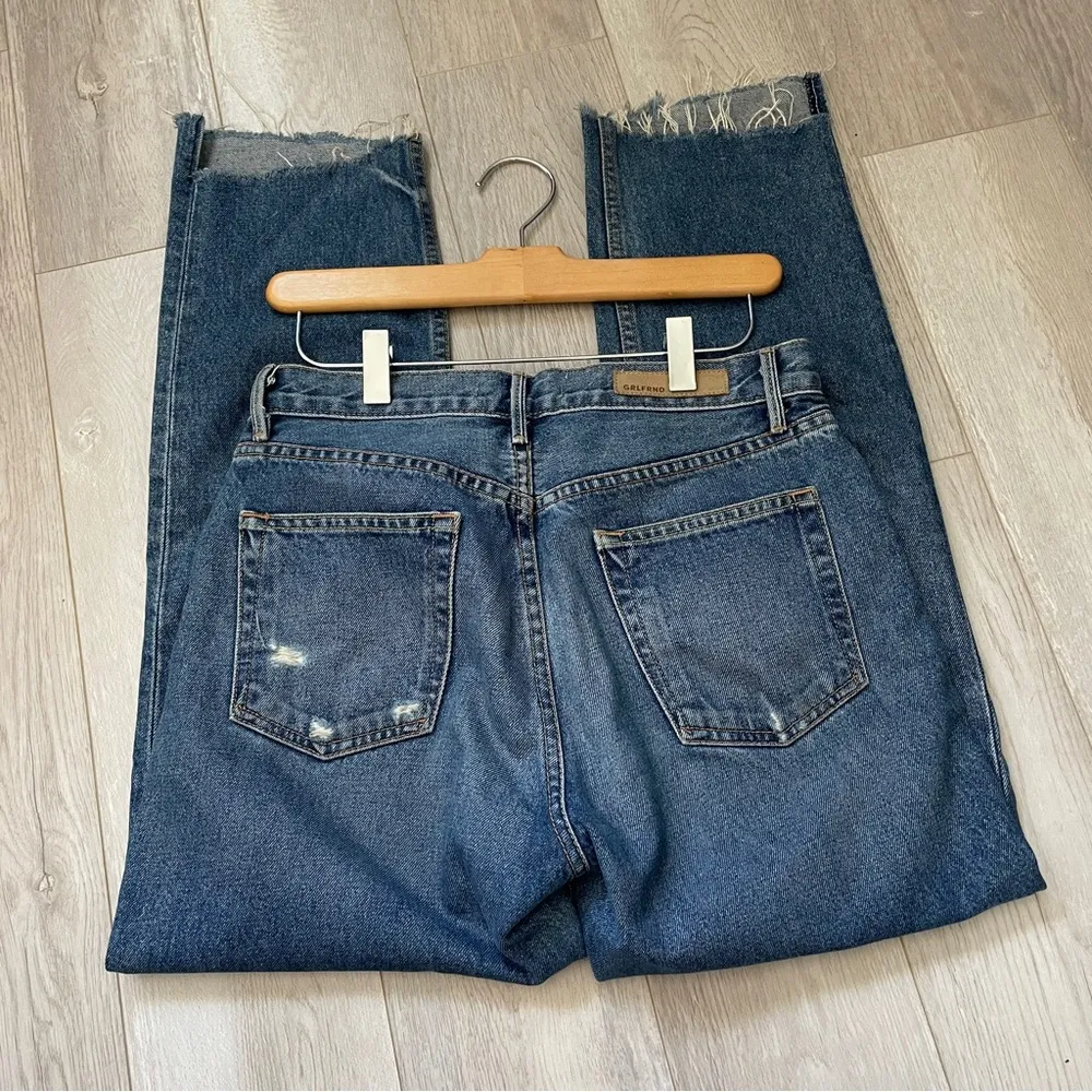 GRLFRND Helena Jeans distressed straight leg womens Blue (size 26) close to you - Image 5