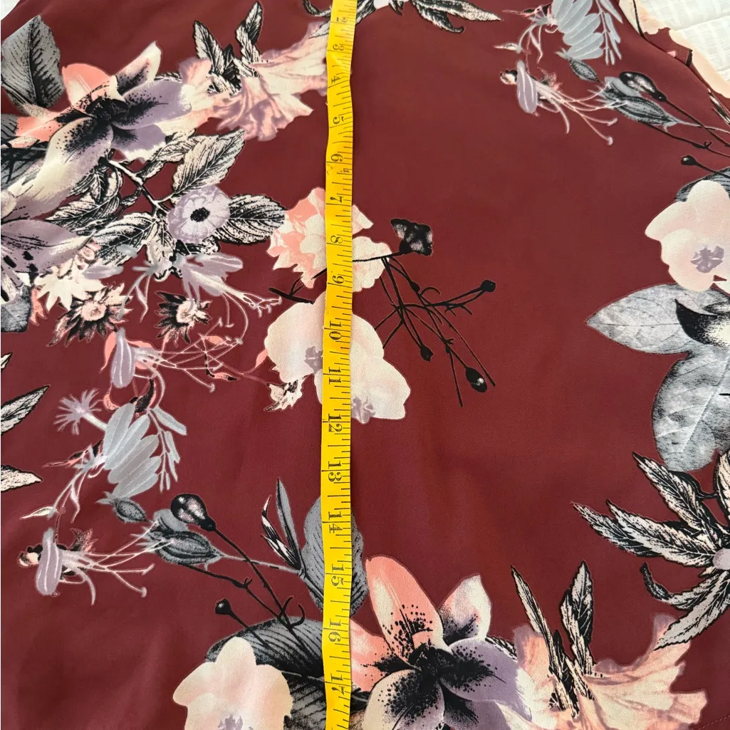 Sugar Lips  Burgundy Floral Dress - Image 7