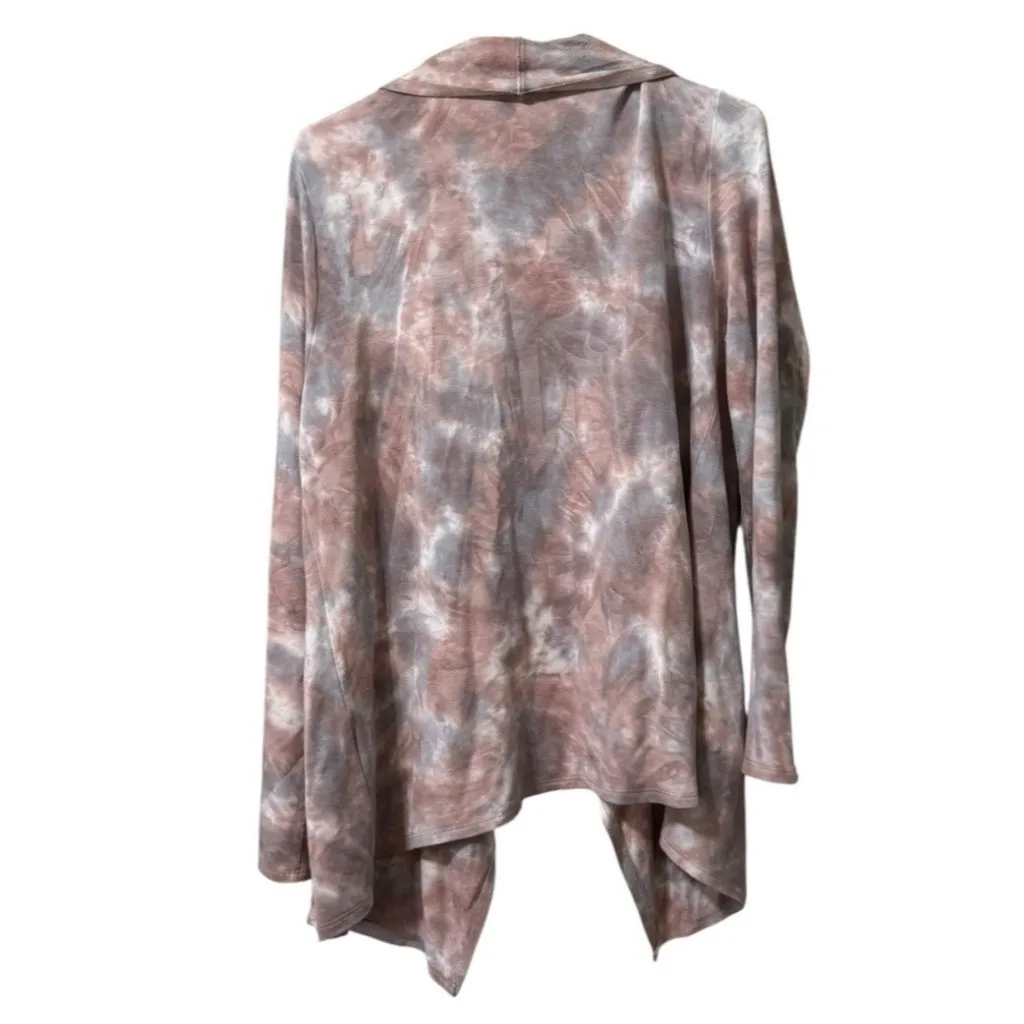 Soft Surroundings Tie Dye‎ Open Front Cardigan Sweater Size Medium Lightweight - Image 2