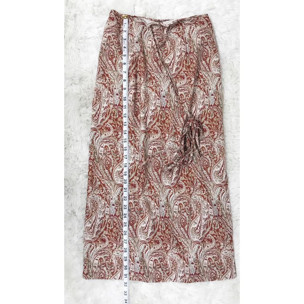 GIANNI BINI Brown Paisley Two Piece Midi Dress Set Boho Hippie 70s Size 0‎ New - Image 13