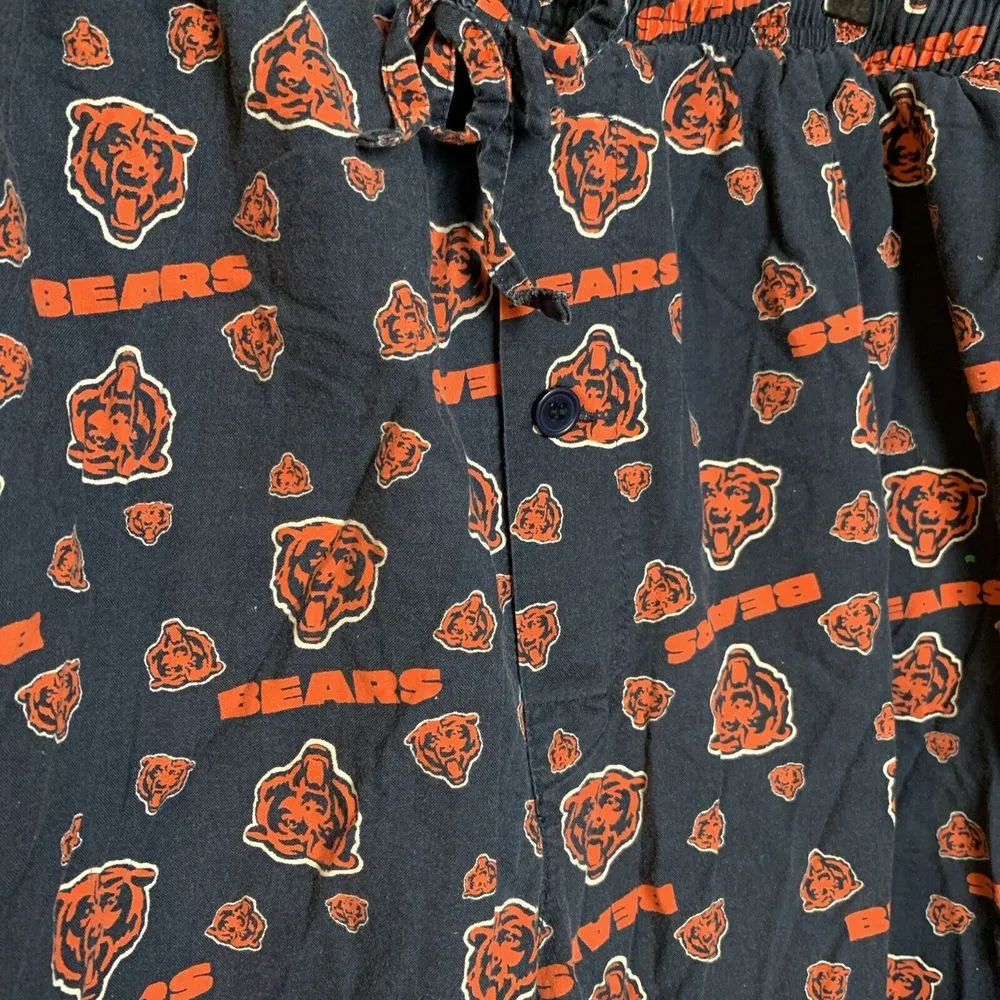 Chicago Bears Pajama Pants Mens Medium Black‎ Orange NFL - Image 2
