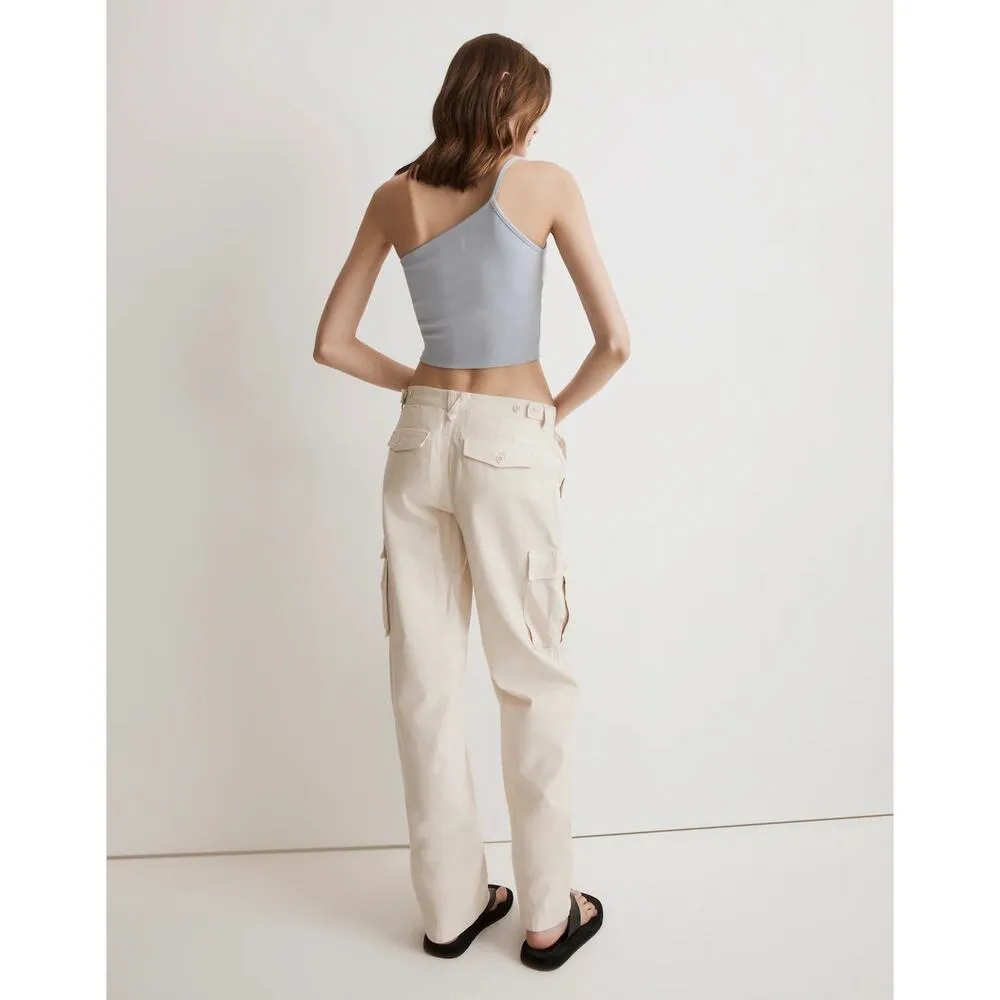 Madewell Periwinkle Blue Purple One-Shoulder Crop Tank Top Size M - Image 6