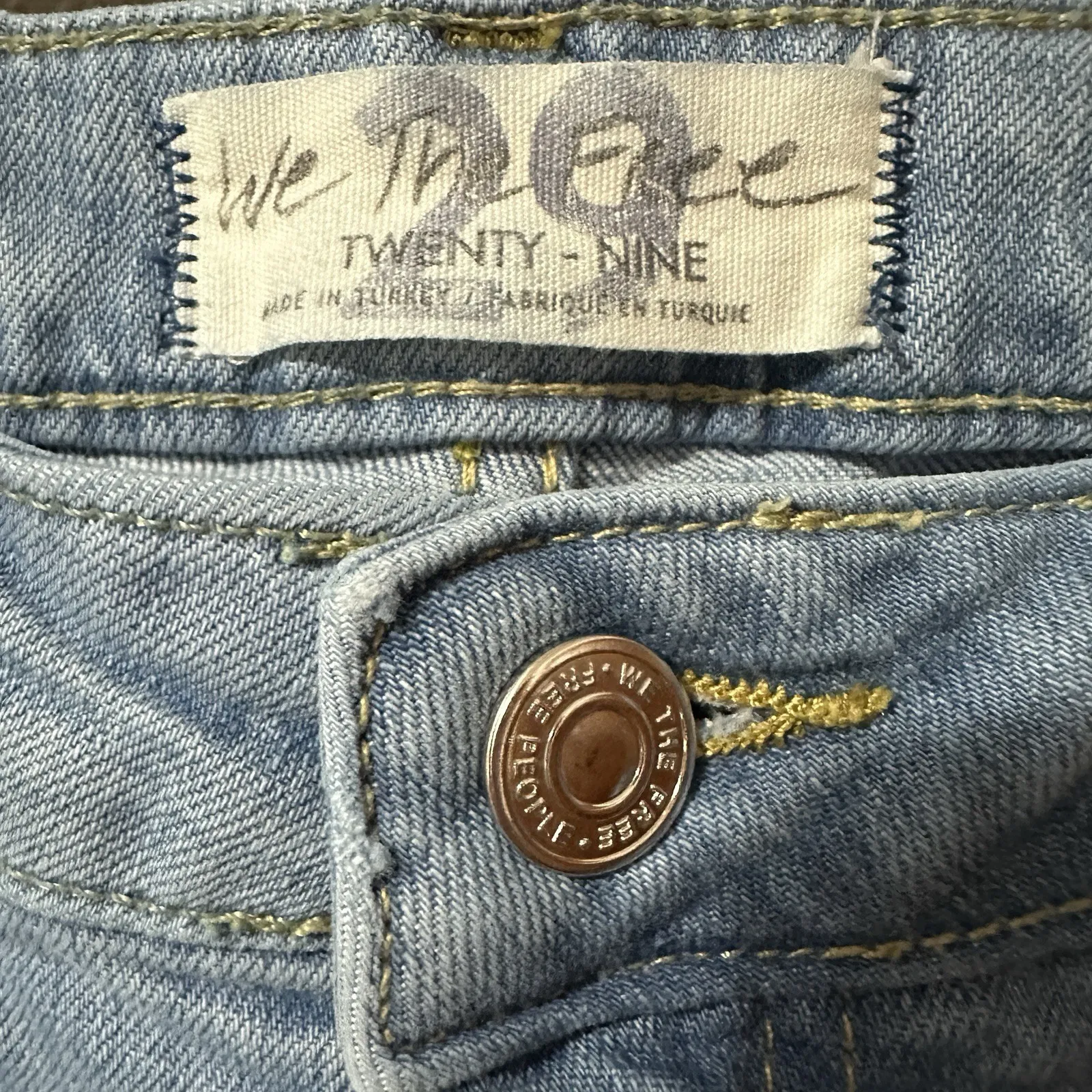 We The Free People Jeans Women's Size 29 Blue‎ Bootcut Straight Light Wash Denim - Image 5