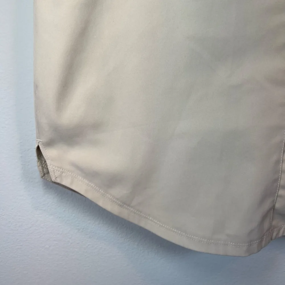 Adidas Golf Skort Beige Stripe Logo Stretch Sport Pickleball Tennis Womens Sz 10 - Image 4