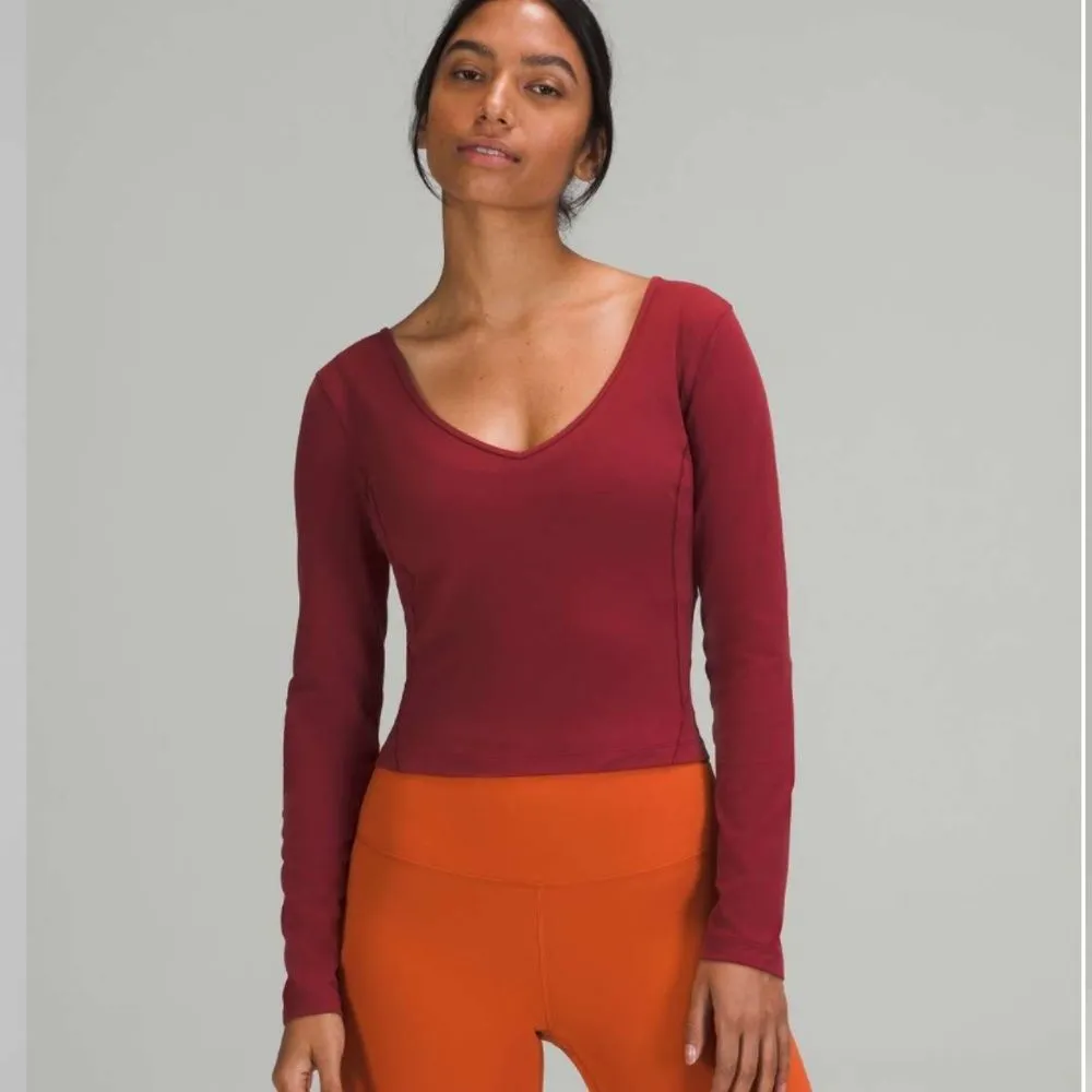 Lululemon Women’s 8 Align Long Sleeve‎ Mulled Wine Buttery Soft Minimalist New - Image 7