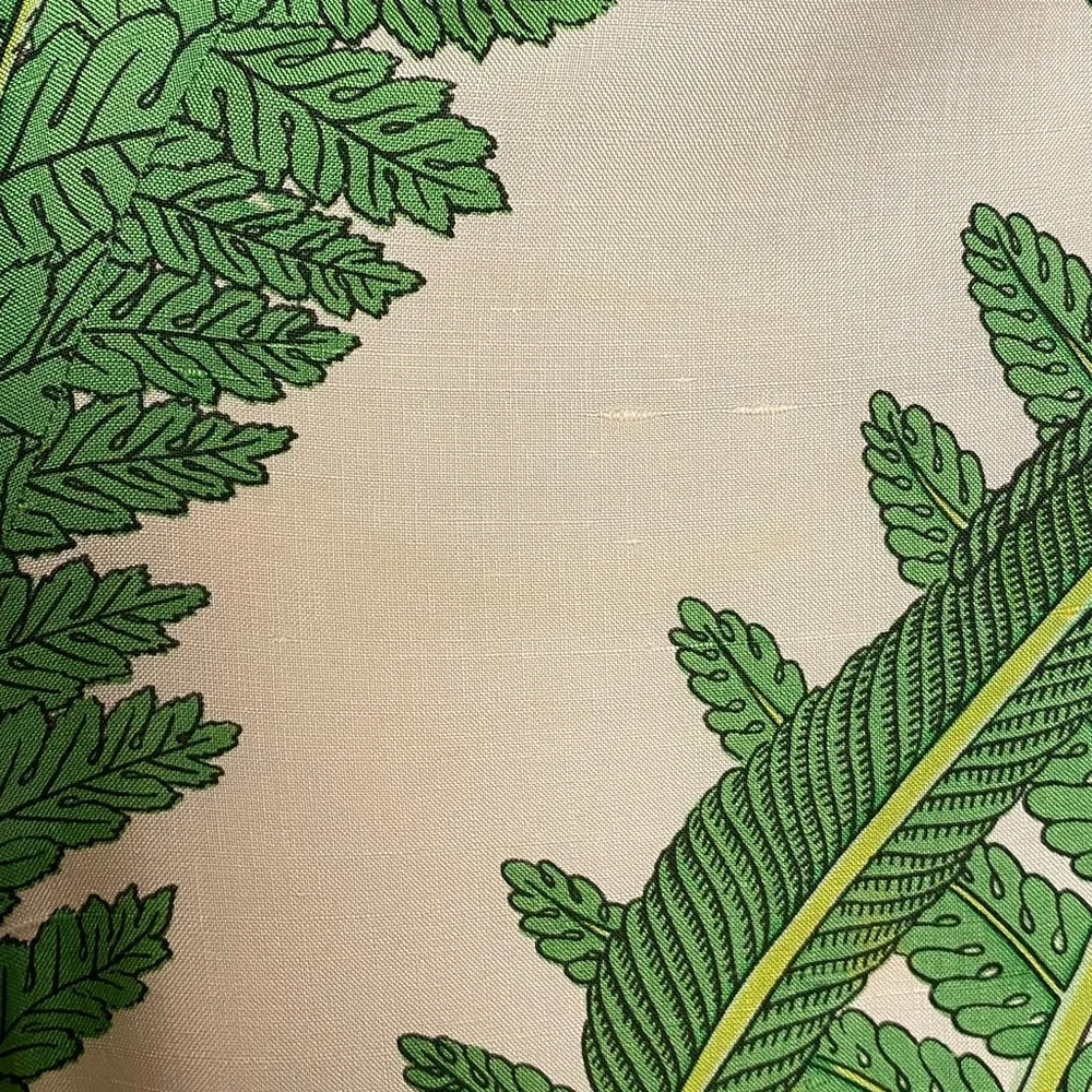 Amazing Vintage 1960s Fern And flower Plant Shift Sleeveless dress _ Size Small Green - Image 11