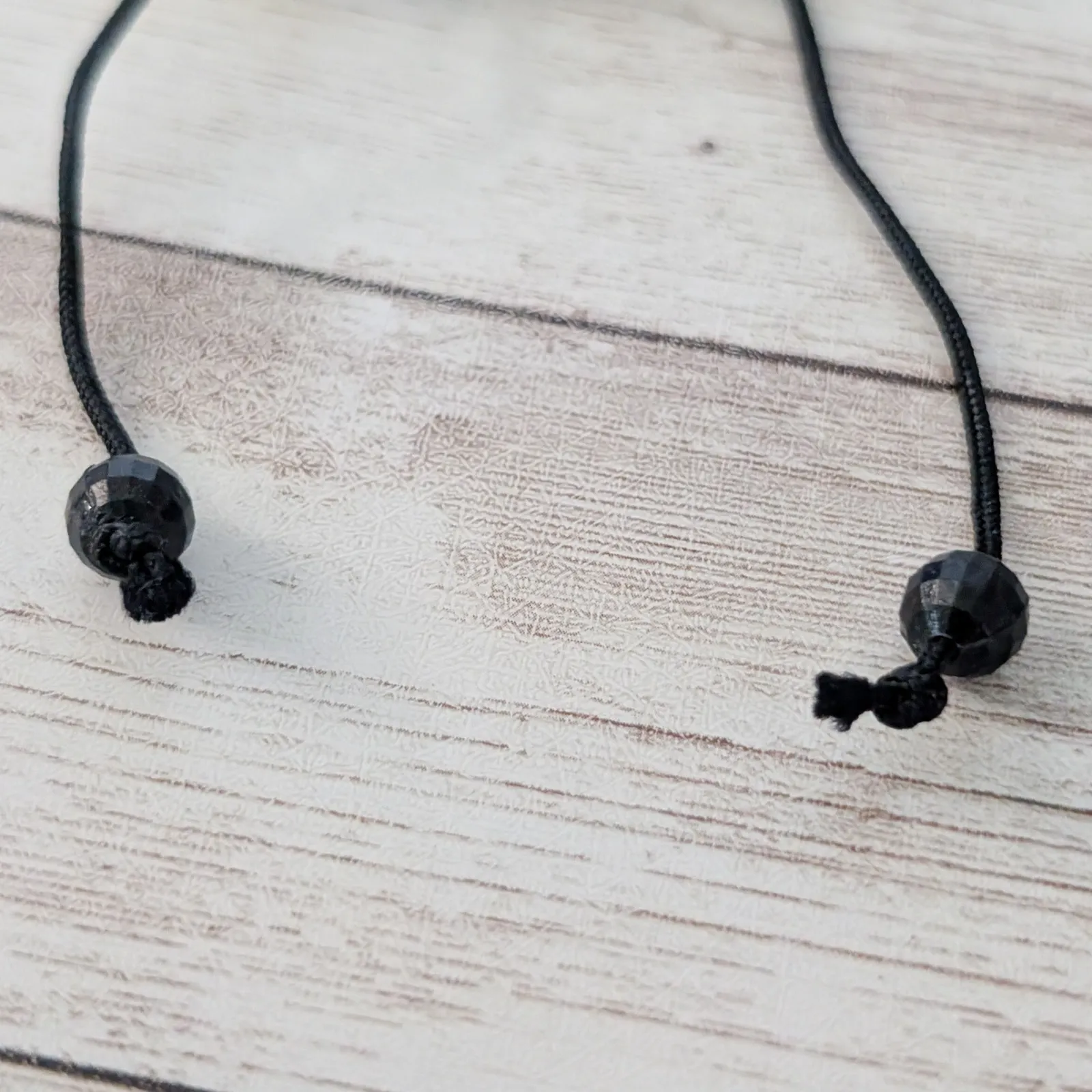 Black Wrapped Beads with Multi Colored Cord Bracelet - Image 4