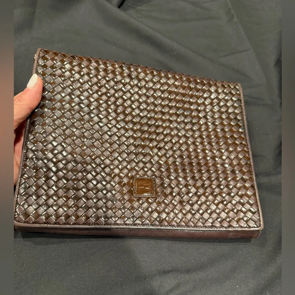 FENDI Brown Woven Leather Clutch/Shoulder Bag - Image 3