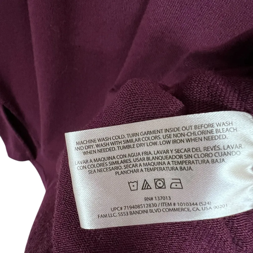 Banana Republic Rich Maroon Long Sleeve Tee - Image 3