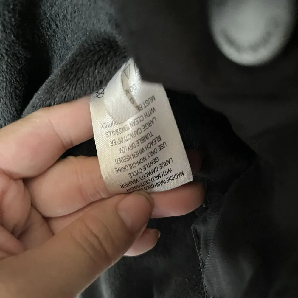 Calvin Klein Duck Down Puffer Jacket Sz L Warm Black Pockets Mid Length Winter - Image 6