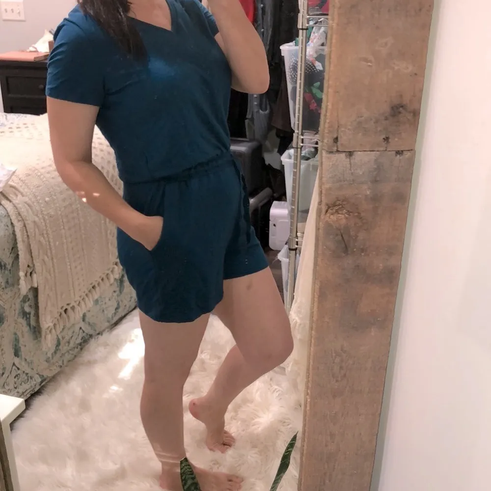 Daily Ritual dark turquoise romper size medium Blue - Image 3