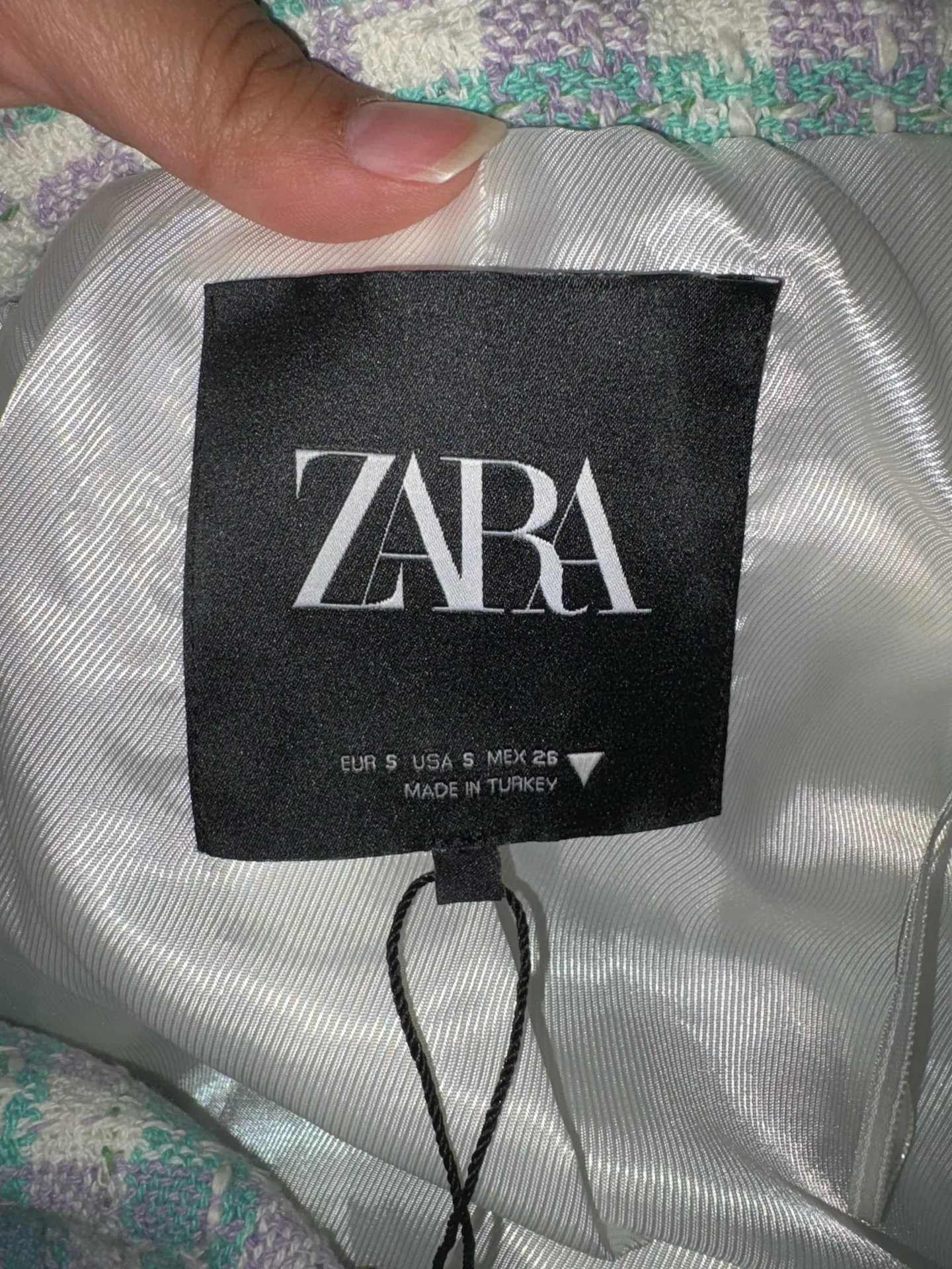 Zara tweed textured blazer jacket - Image 5