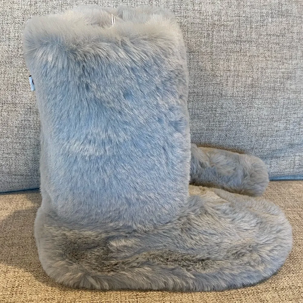 Women's LC Allover Faux Fur Boot Slippers - Image 3