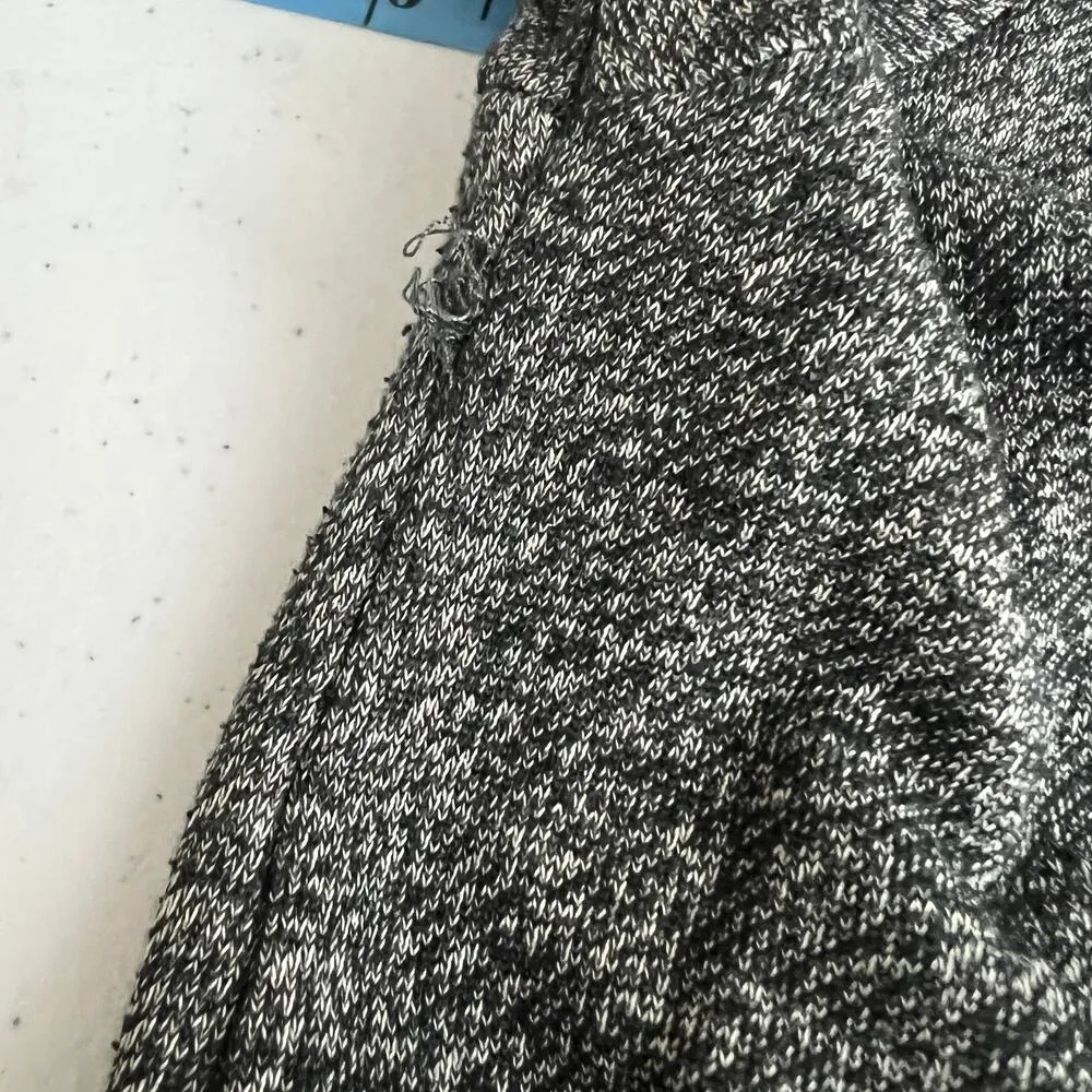 DC Shoes LARGE Heathered Gray Full Zip Up Hoodie Skater Track Jacket - Image 6