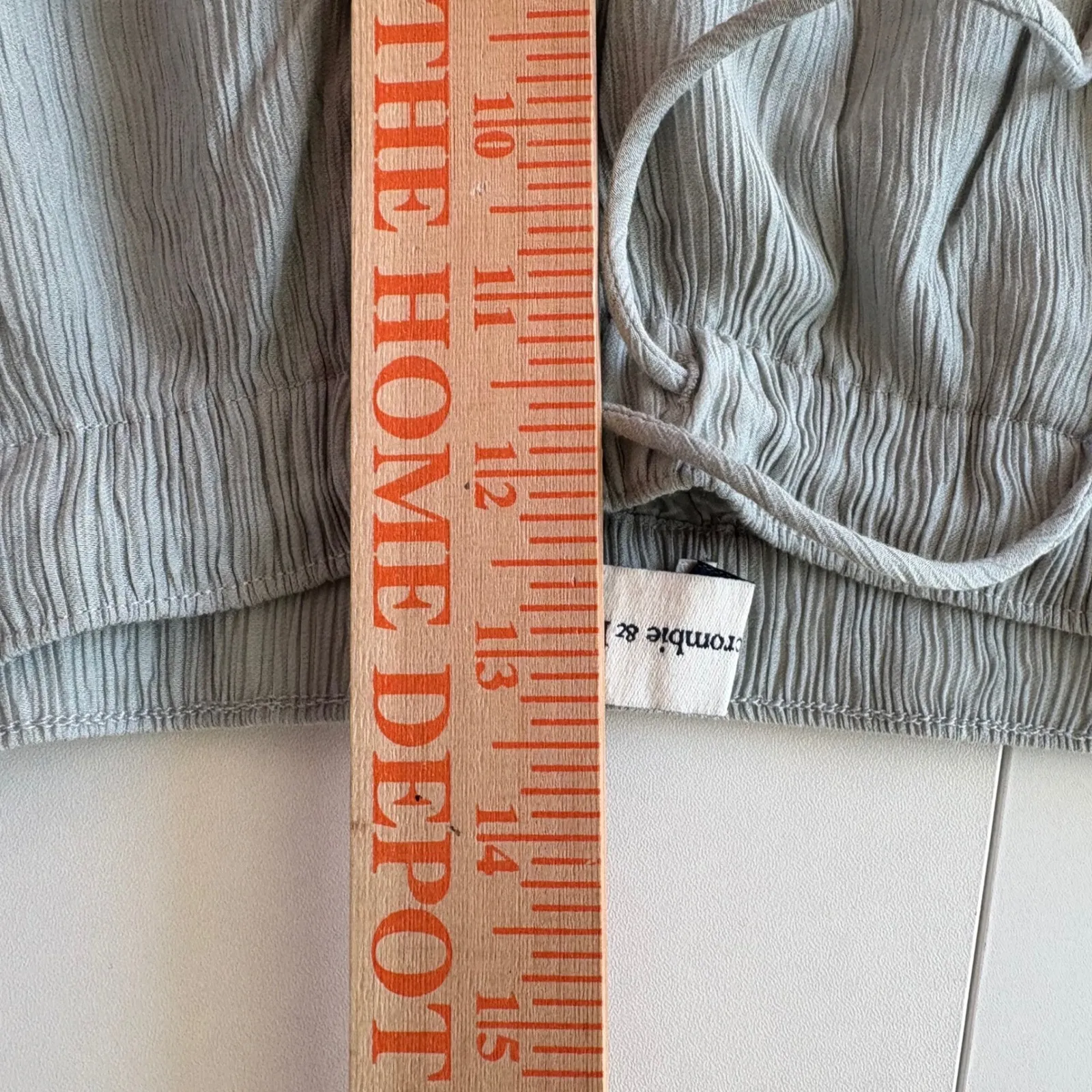 Abercrombie‎ & Fitch Womens Lounge Pants Drawstring Wide Leg Blue Small Long - Image 7