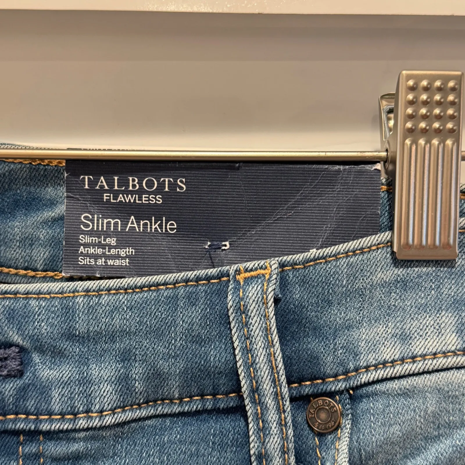 Talbots Flawless Slim Ankle Jeans Women Size 14WP Medium Wash Comfort Stretch - Image 4