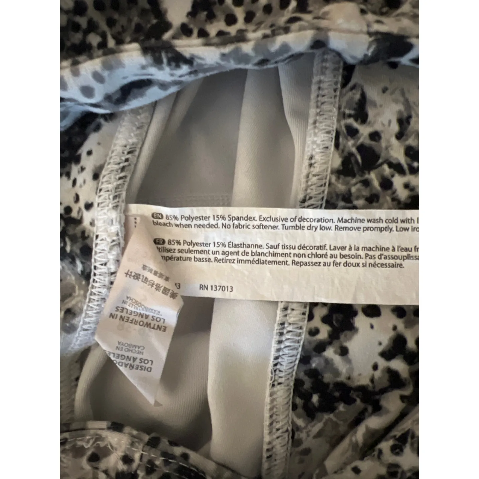 Balance Collection Crop Leggings Womens S Black White Snake Print High Rise - Image 10