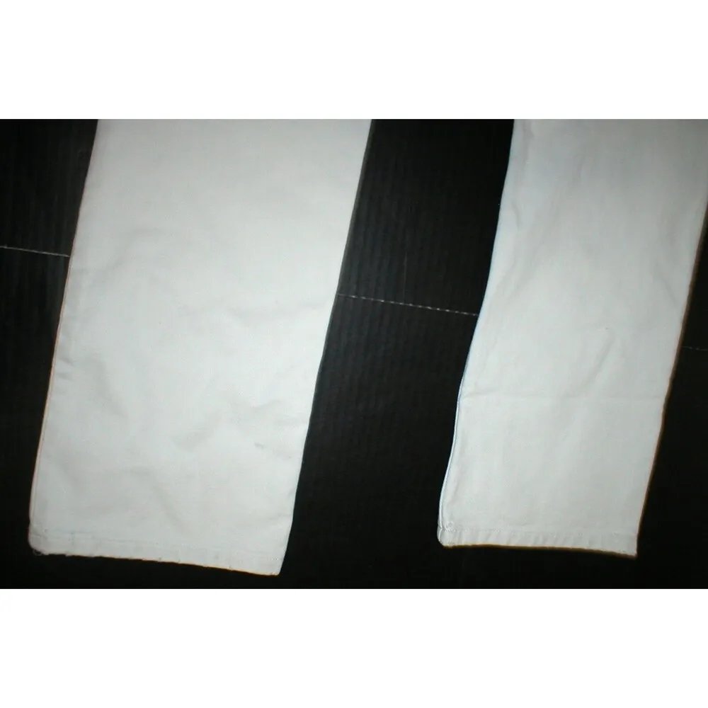 New NWT Womens 25 Designer Helmut Lang Italy Jeans White Boot Cut Leg Button - Image 6