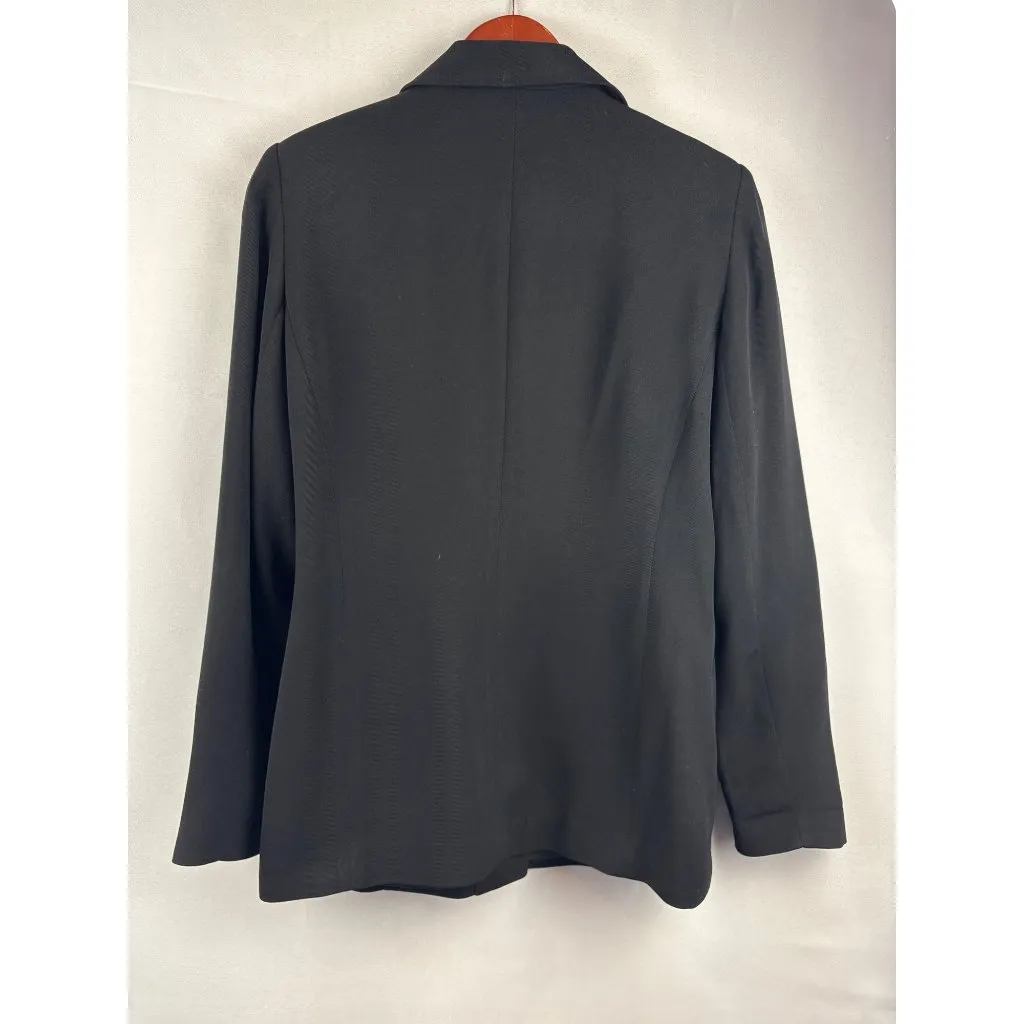 Apostrophe Womens Black Blazer Jacket Size 6 Polyester Made In Indonesia - Image 4