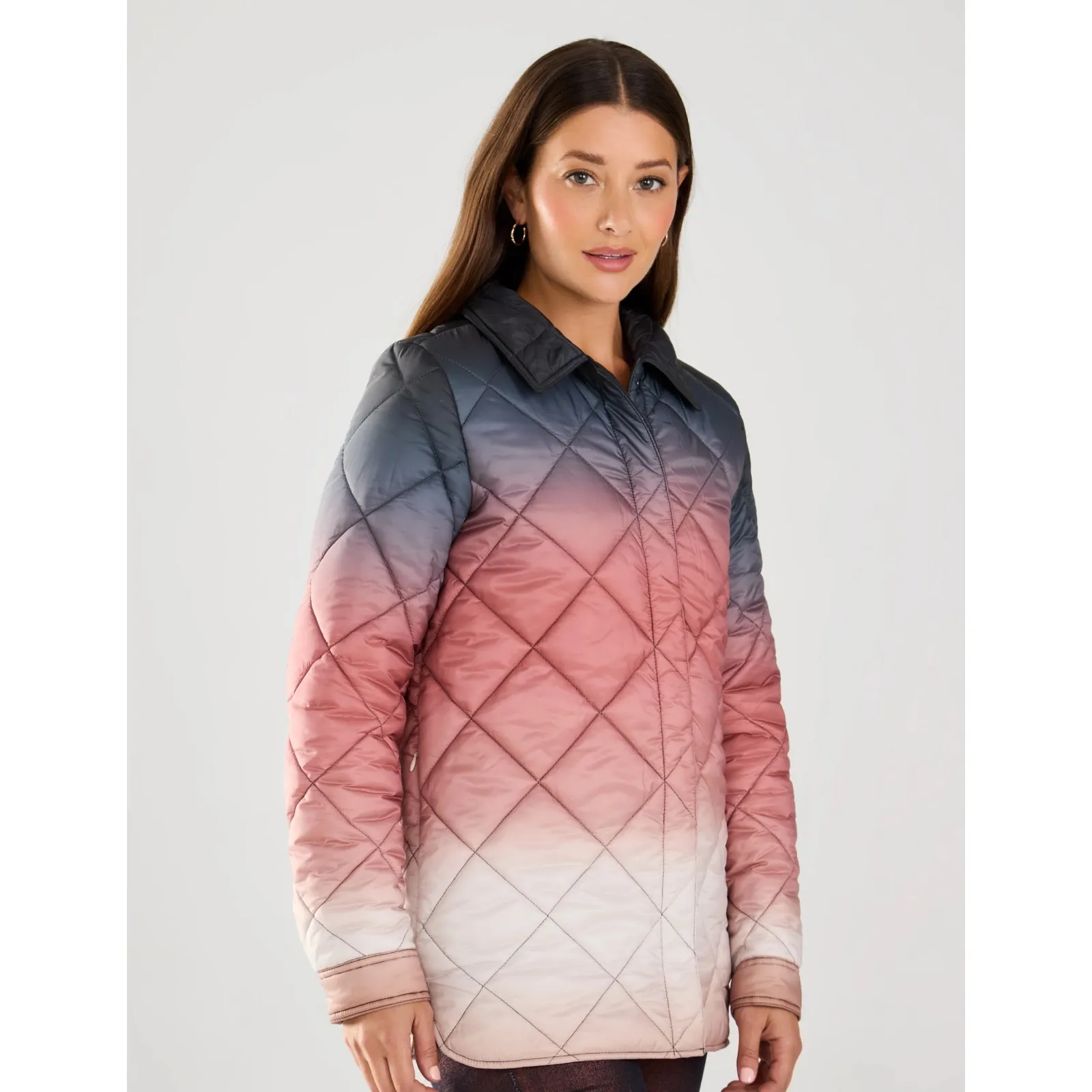 FDJ Quilted Ombre Jacket NWT size M Pink Size M - Image 3