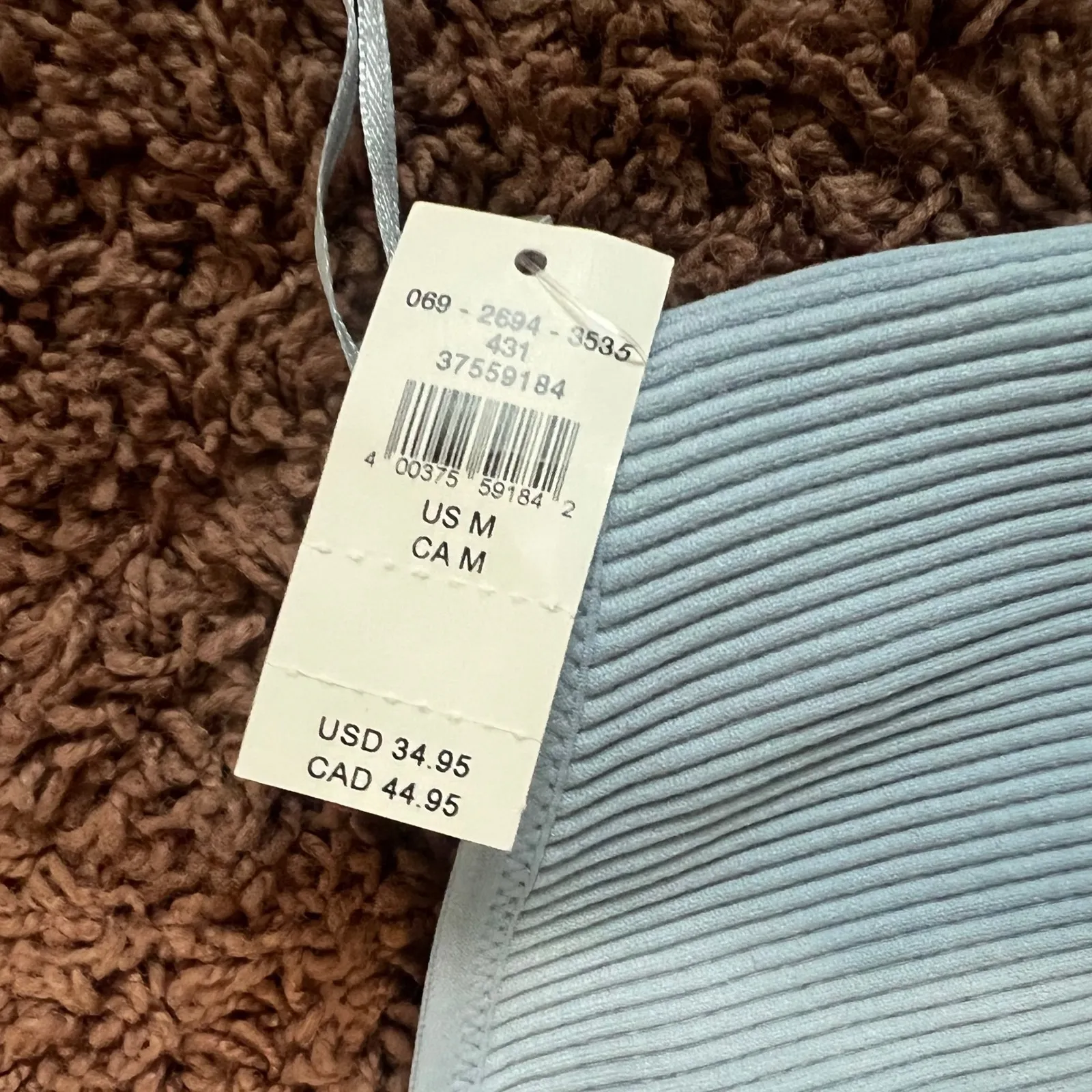 Aerie One Shoulder Ribbed Tank‎ Top Sleeveless Crop Top Casual Blue Medium NWT - Image 4