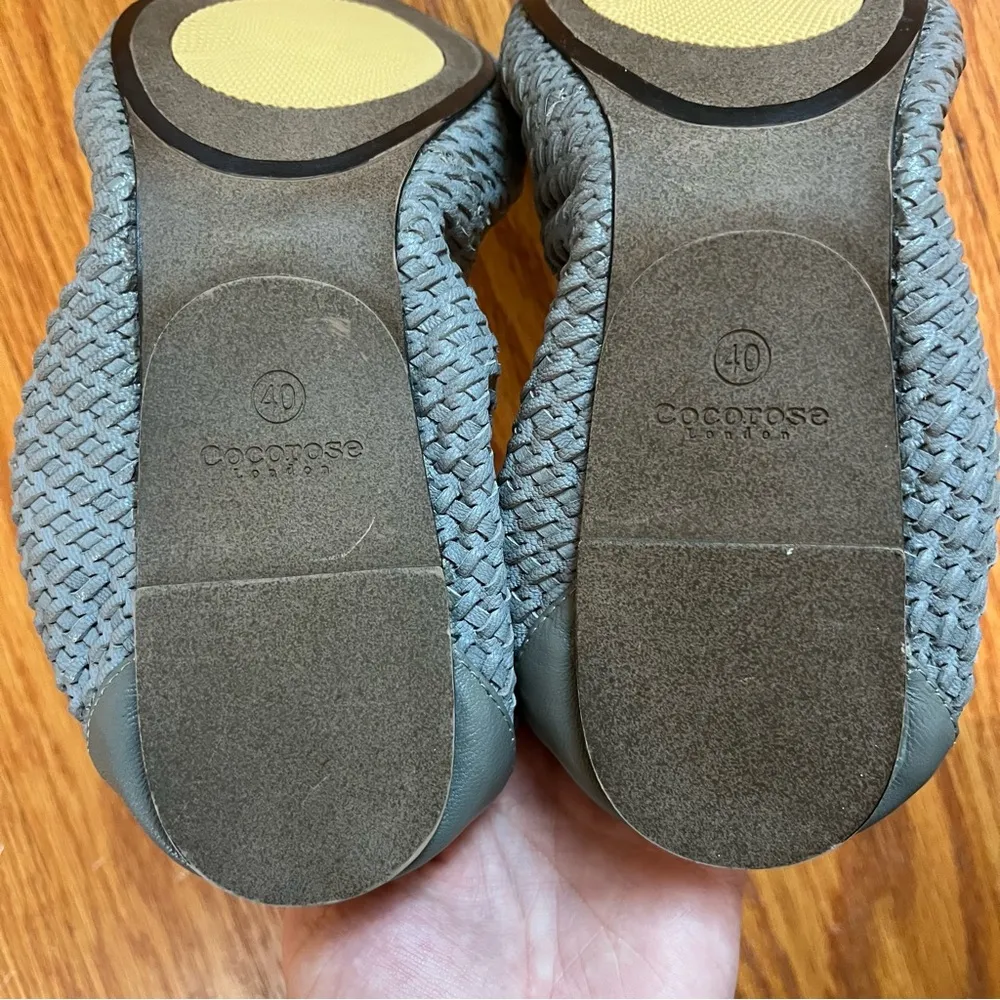 Cocorose London Clapham Foldable Loafer Ballet Pump Platinum Print 40 shoes Silver Size 9 - Image 9