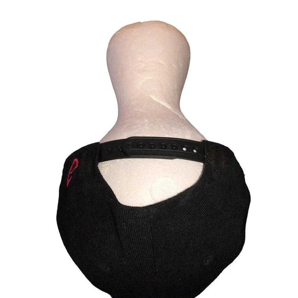 Gainz Snapback Hat Flat Front Vibrant Floral Brim Black Pink Gold Streetwear - Image 4