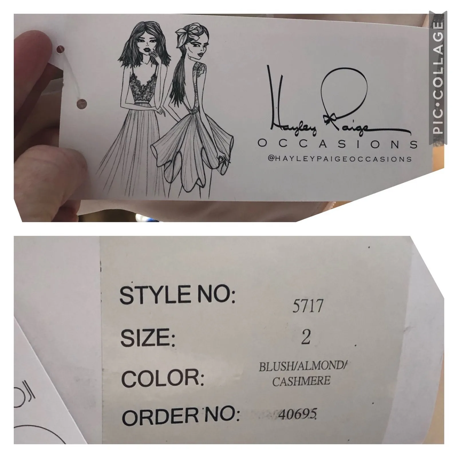 NWT Hayley Paige Occasions style 5717 low back sleeveless blush color size 2 - Image 12