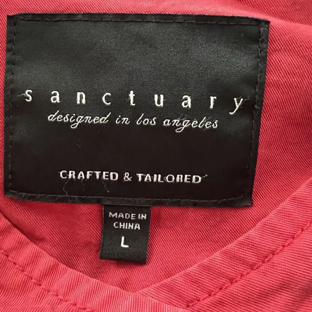 Sanctuary Women’s Cargo Jacket Large Roll Tab Sleeves - Image 3