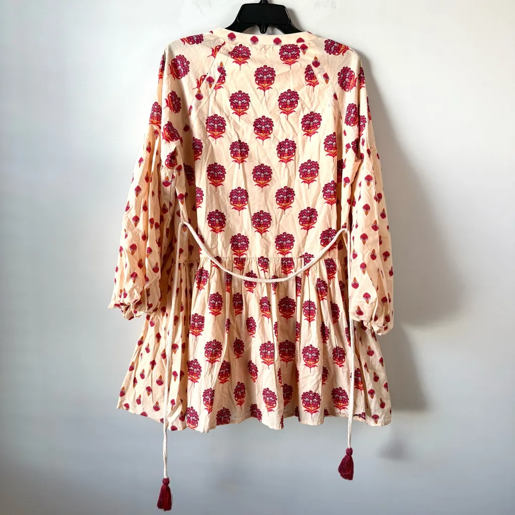 Avec Les Filles Printed Cotton Mini Dress Sunset Multi 6 - Image 8