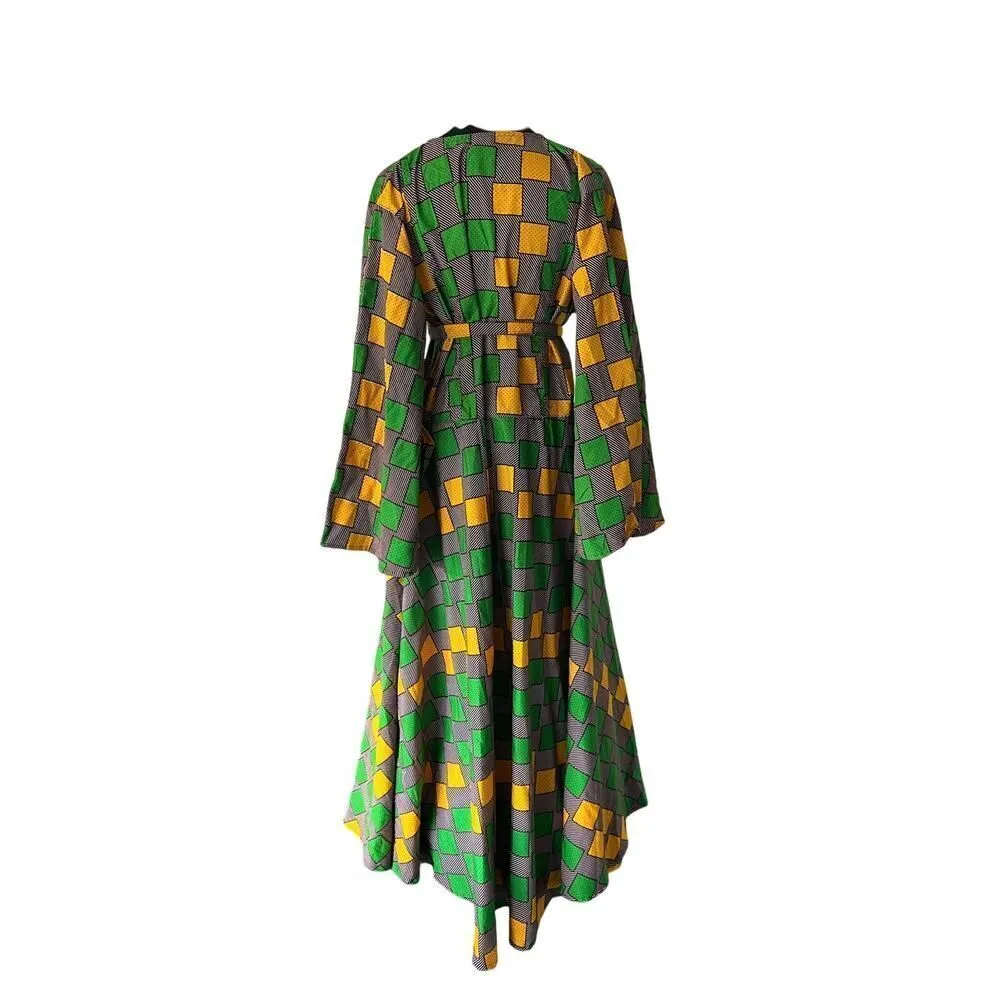 LADDI NWT INDIAN BATIK BLOCK PRINT DRESS AFRICAN STYLE ONE SIZE Size undefined - Image 7