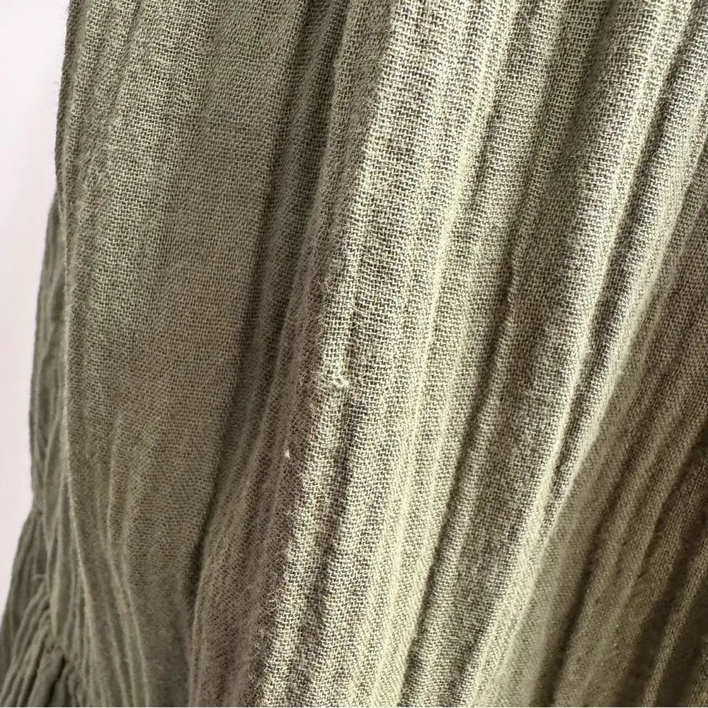 XiRENA Maren Cotton Chelsea Gauze Short Sleeve Mini Dress Green Small S - Image 8