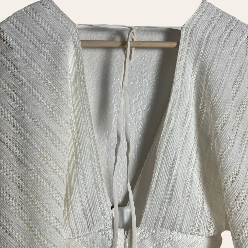 Michael Costello x Revolve Serinda White Bodysuit Maxi Dress Size XS - Image 12