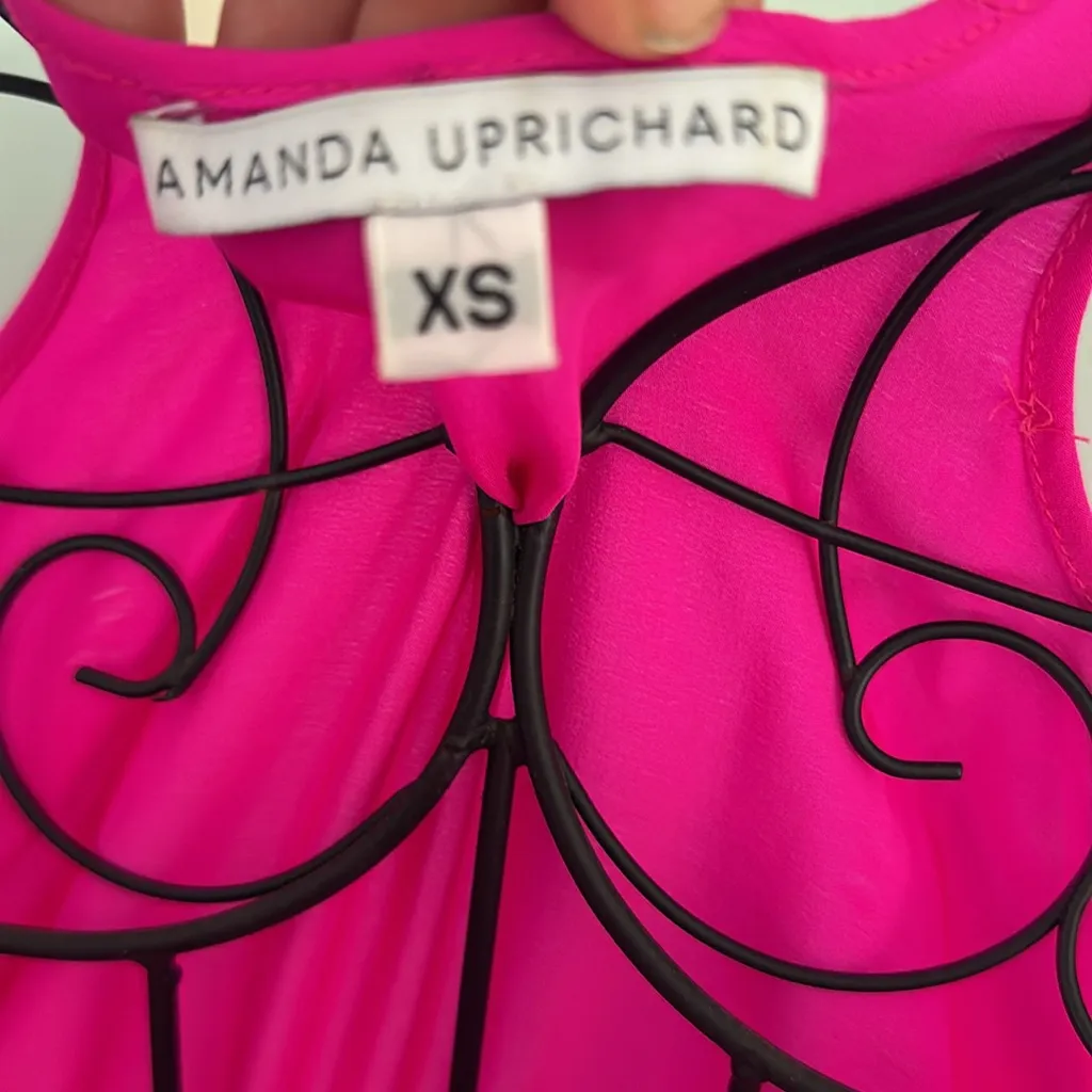 Amanda‎ Uprichard Pink Ruffle Halter Dress Sz XS - Image 2