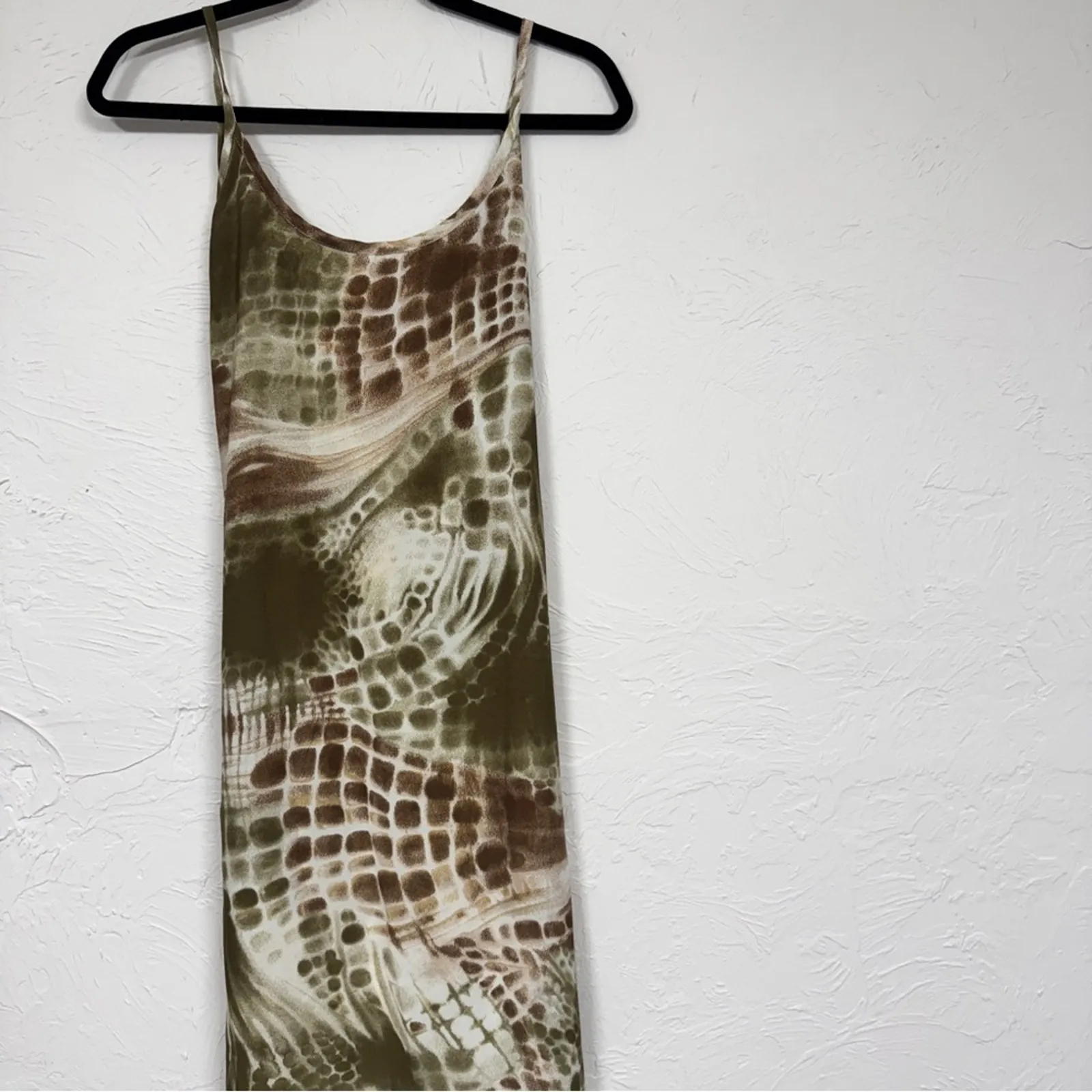 Fiuretti Brown Green Tie Dye Sleeveless Maxi Dress Womens M Beachy Summer Casual Size M - Image 2